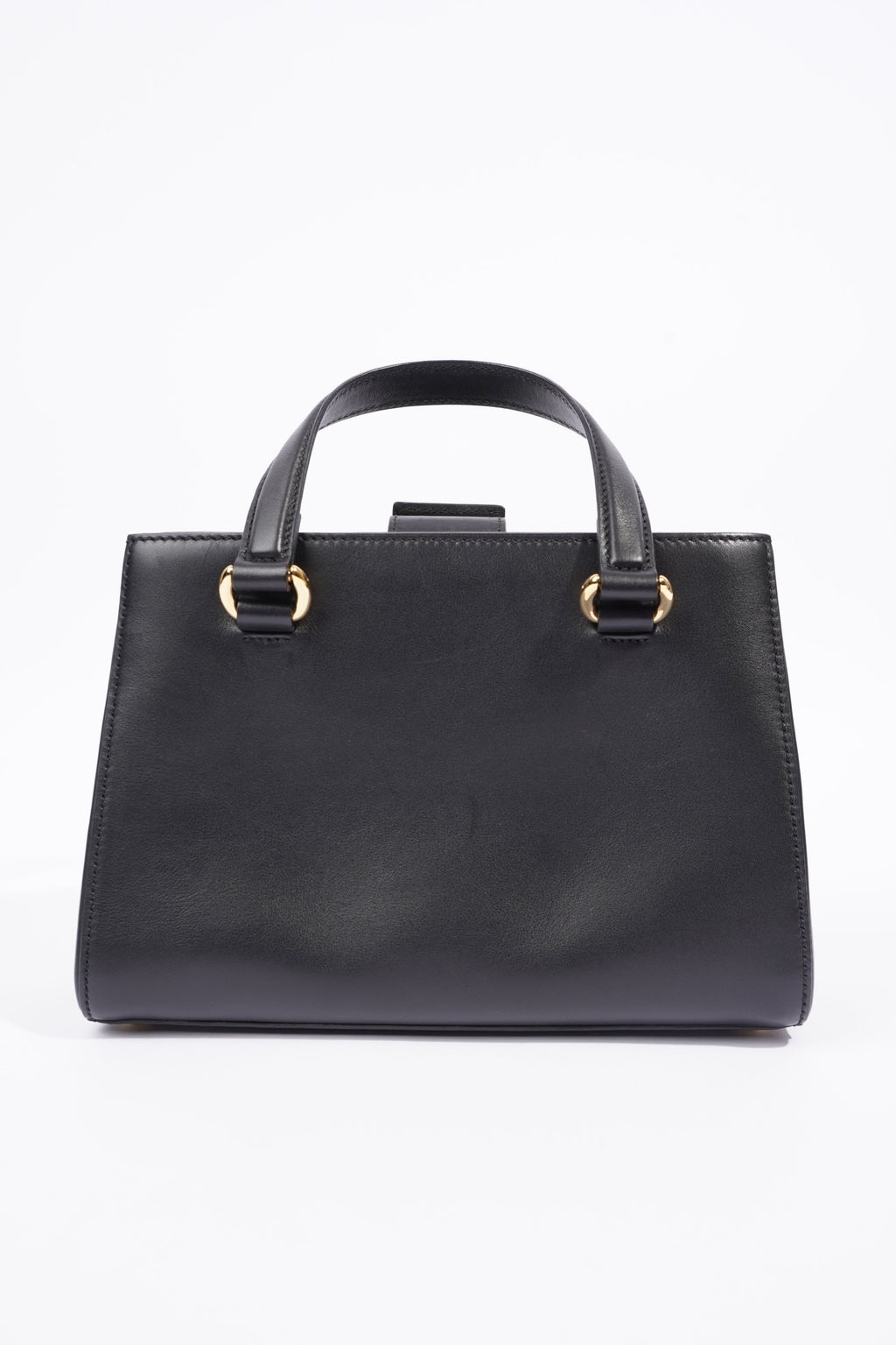Gucci Sylvie Top Handle Bag Black Leather