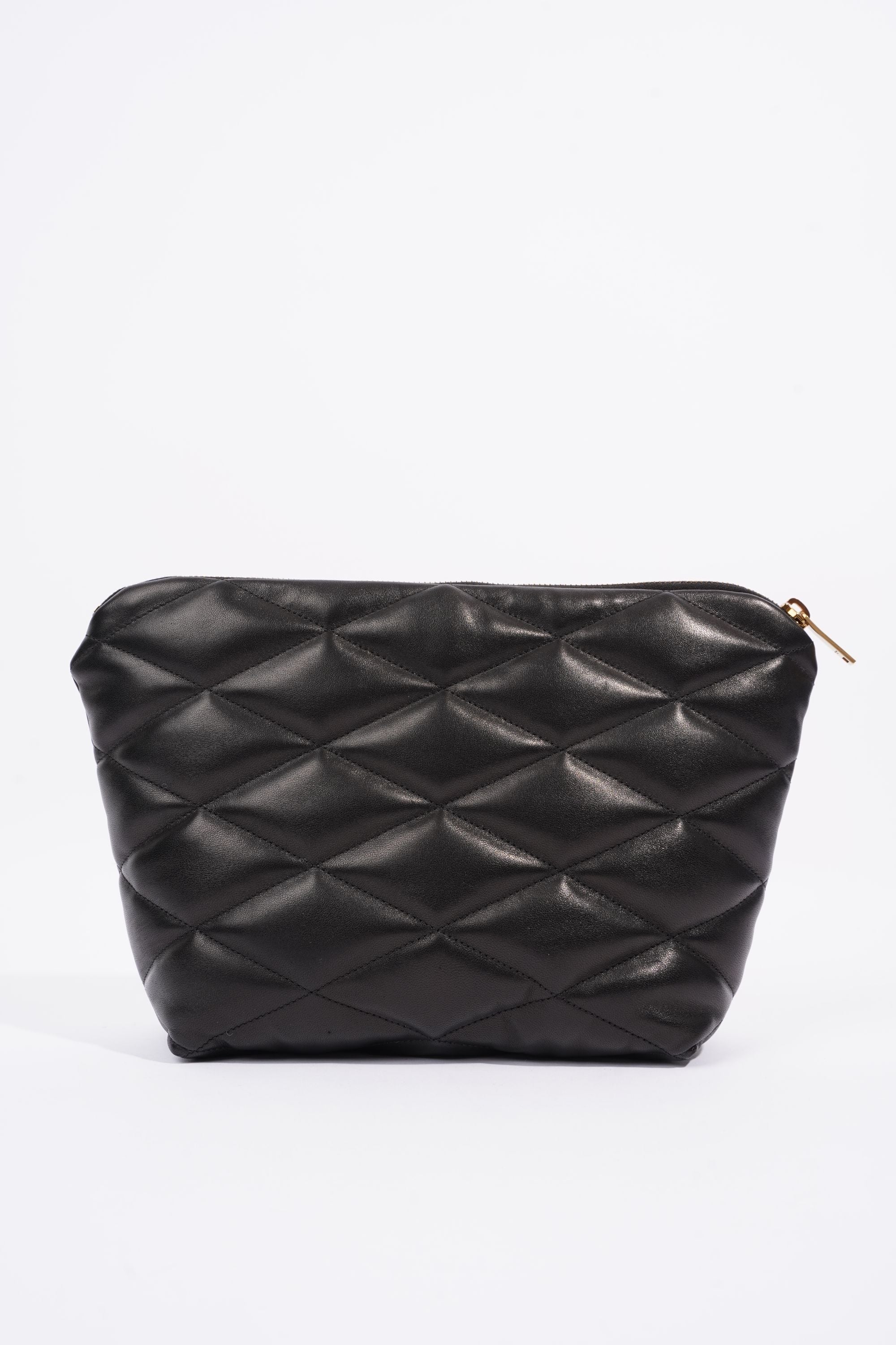 Saint Laurent Womens Sade Pouch Black Leather