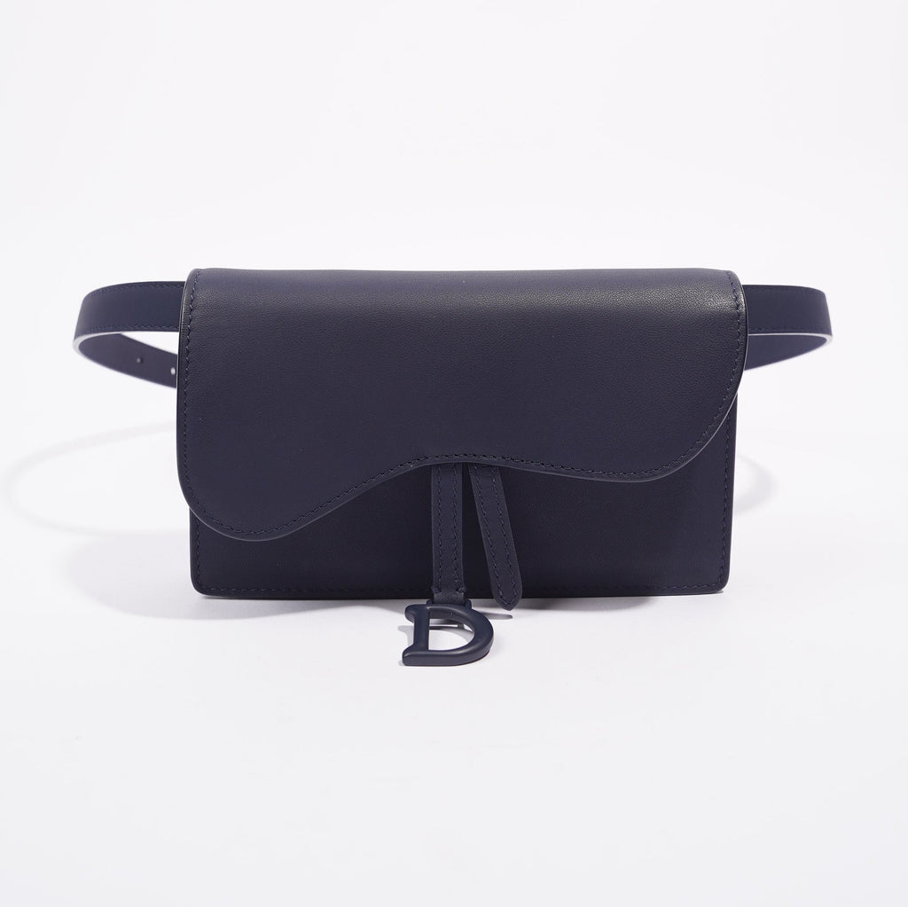 Christian Dior Womens Saddle Belt Pouch Navy