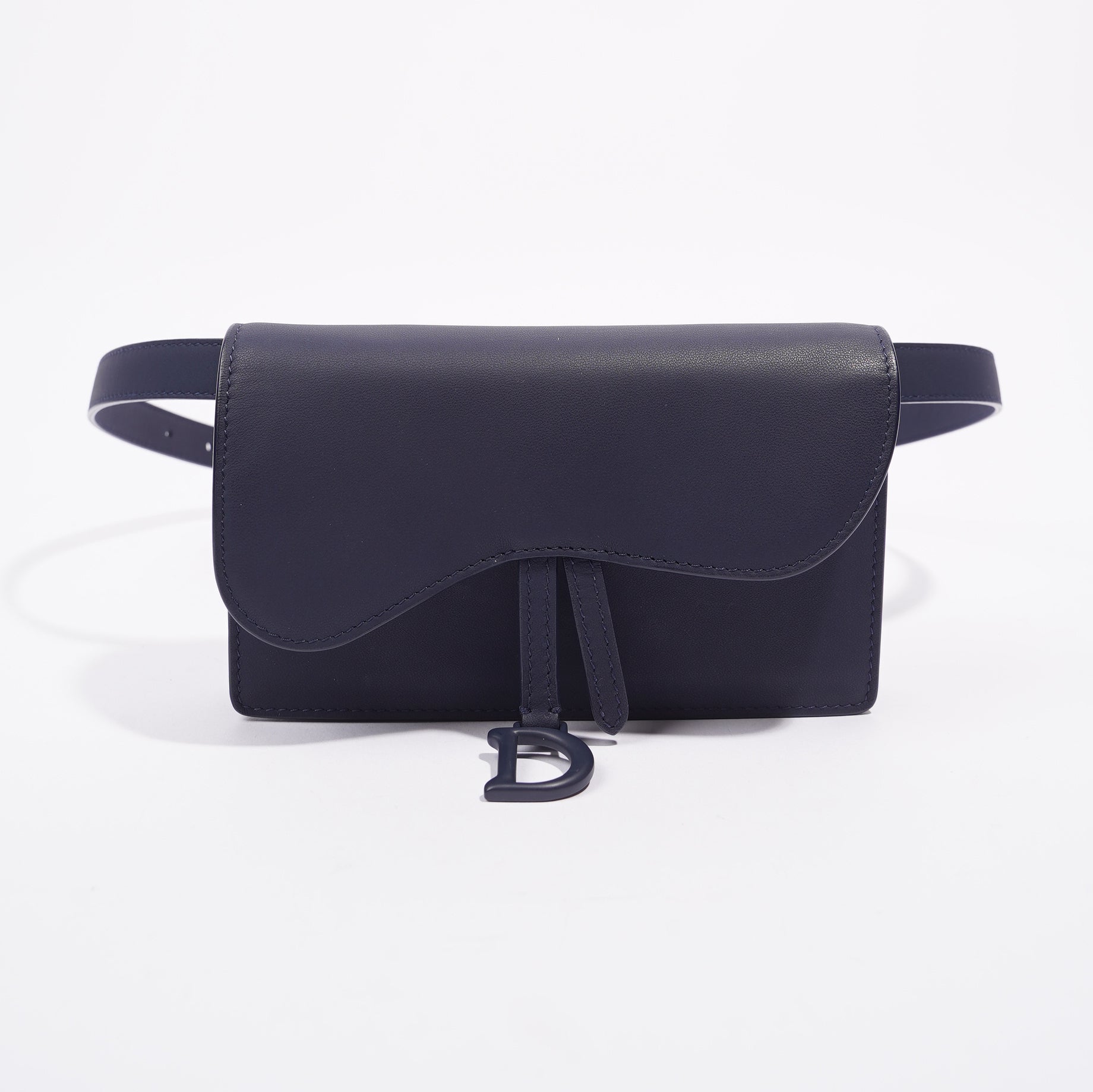 Christian Dior Womens Saddle Belt Pouch Navy