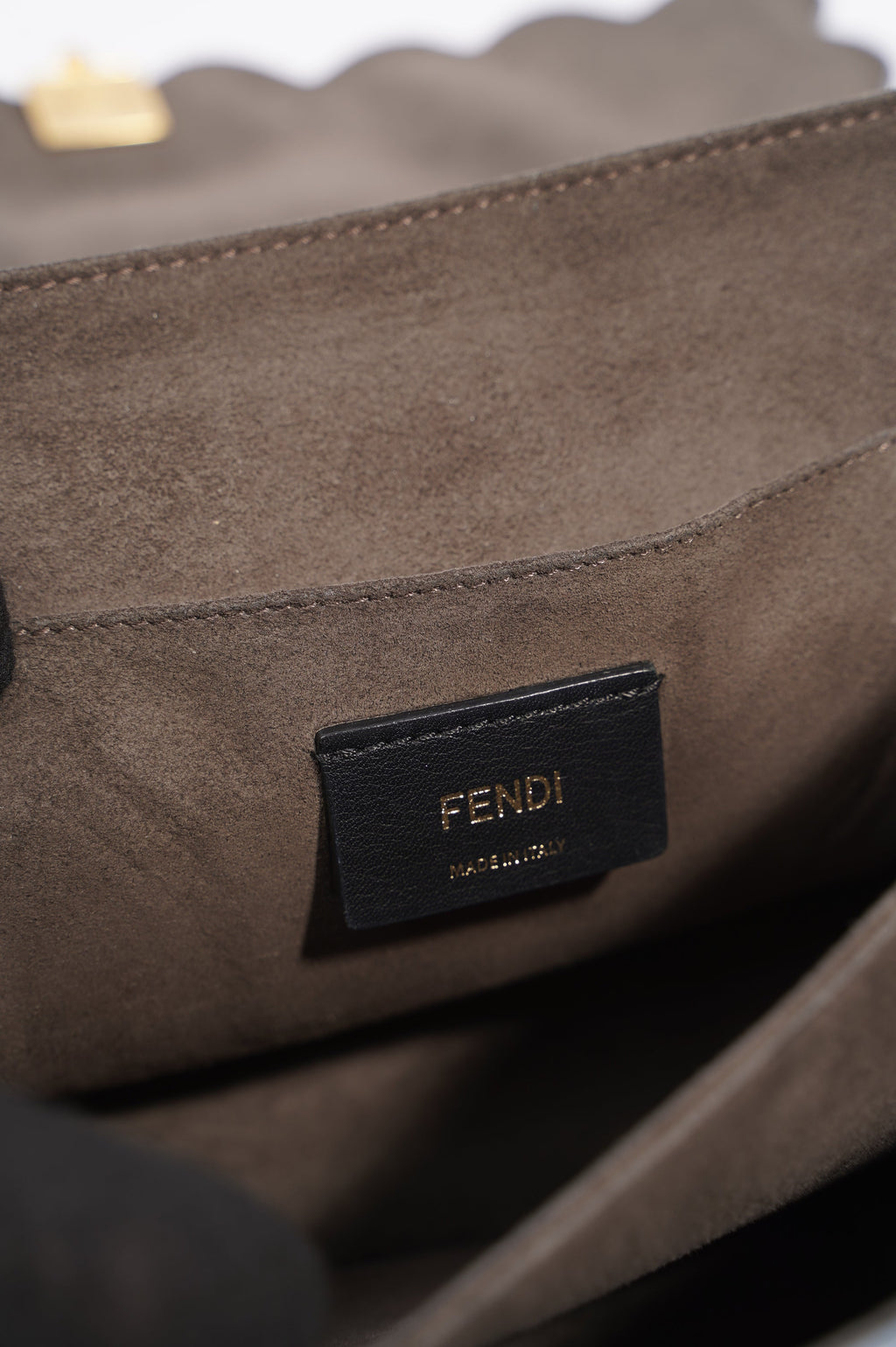 Fendi Fendi Kan Bag Grey Leather Medium