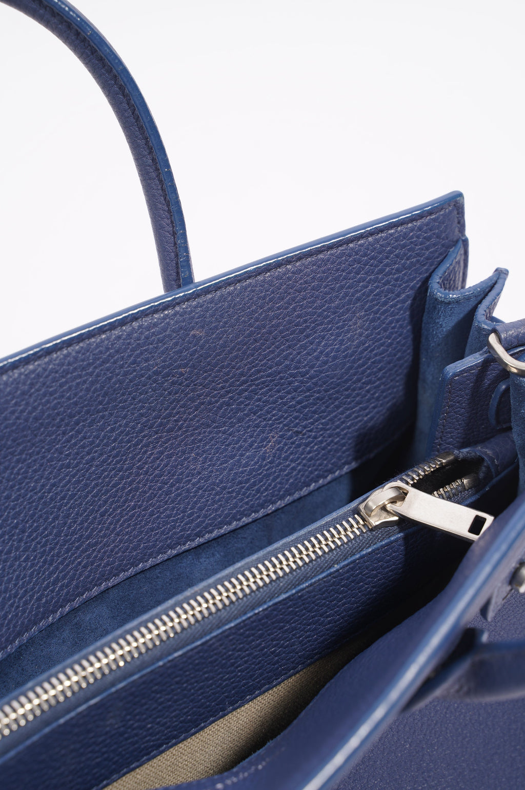 Saint Laurent Womens Sac De Jour Blue Baby