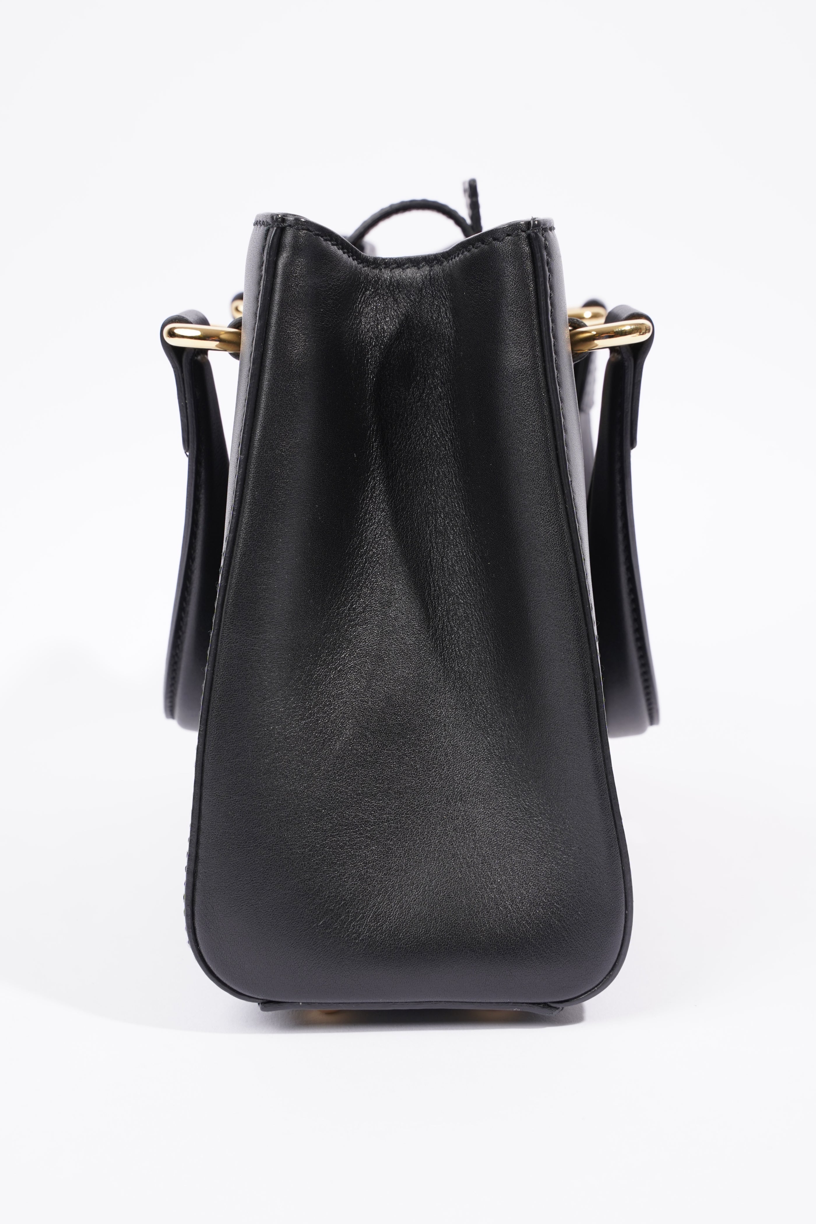 Gucci Sylvie Top Handle Bag Black Leather