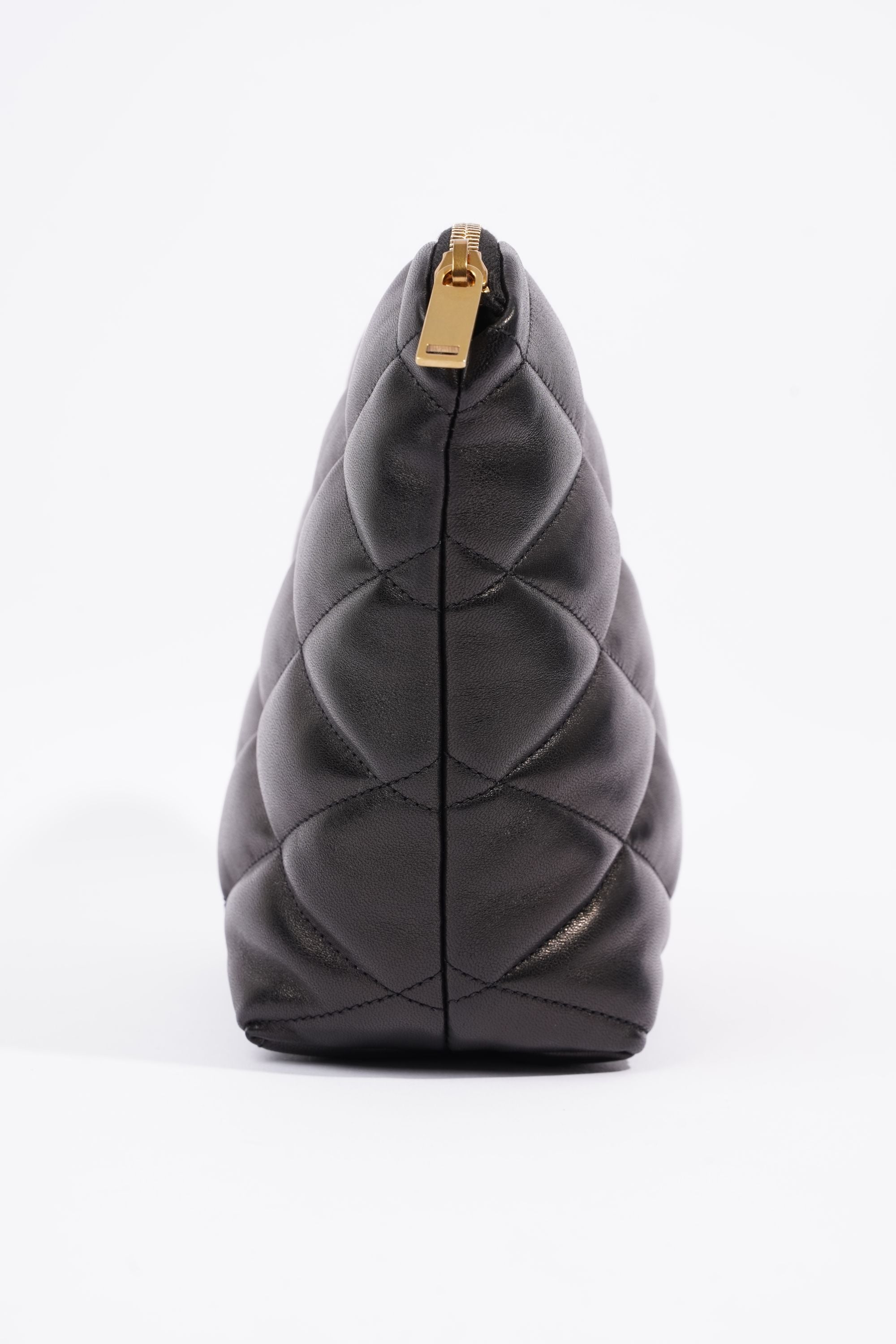 Saint Laurent Womens Sade Pouch Black Leather