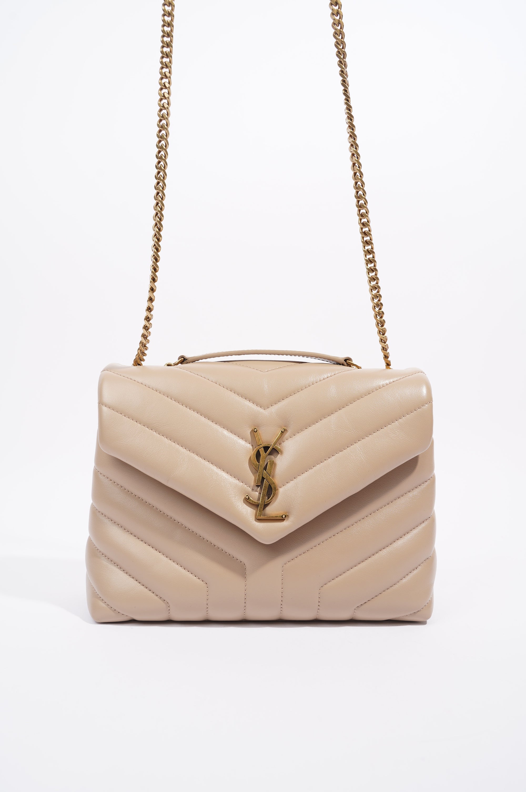 Saint Laurent Womens Lou Lou Nude Small