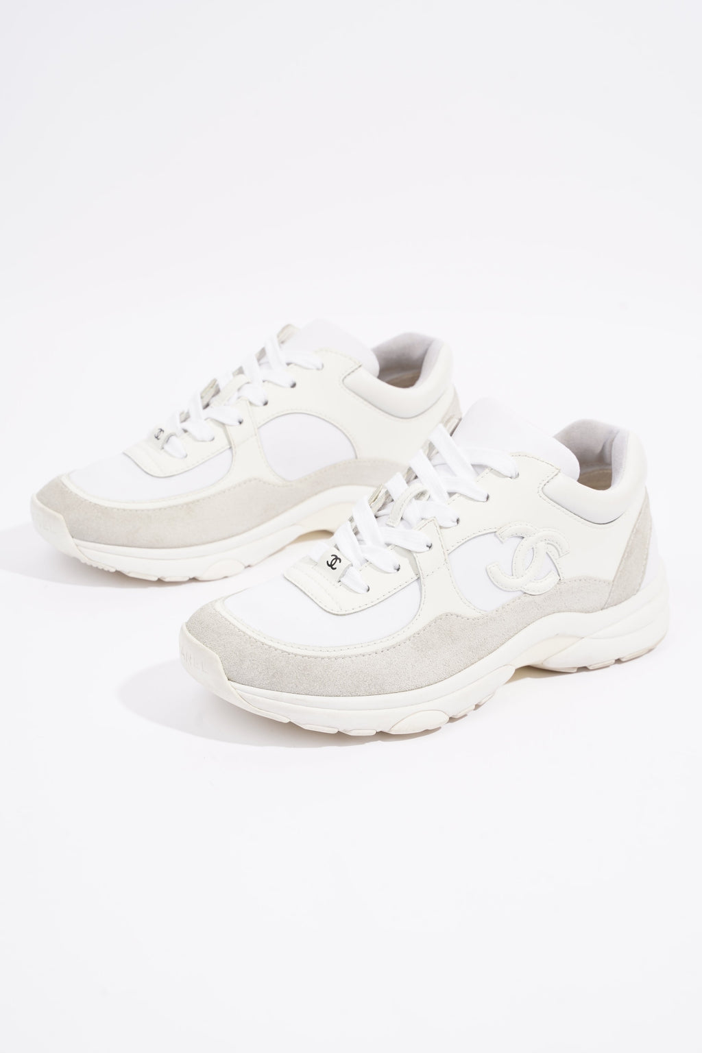 Chanel Womens Logo Runners White EU 35.5 / UK 2.5