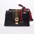 Gucci Womens Sylvie Black / Green / Red Medium