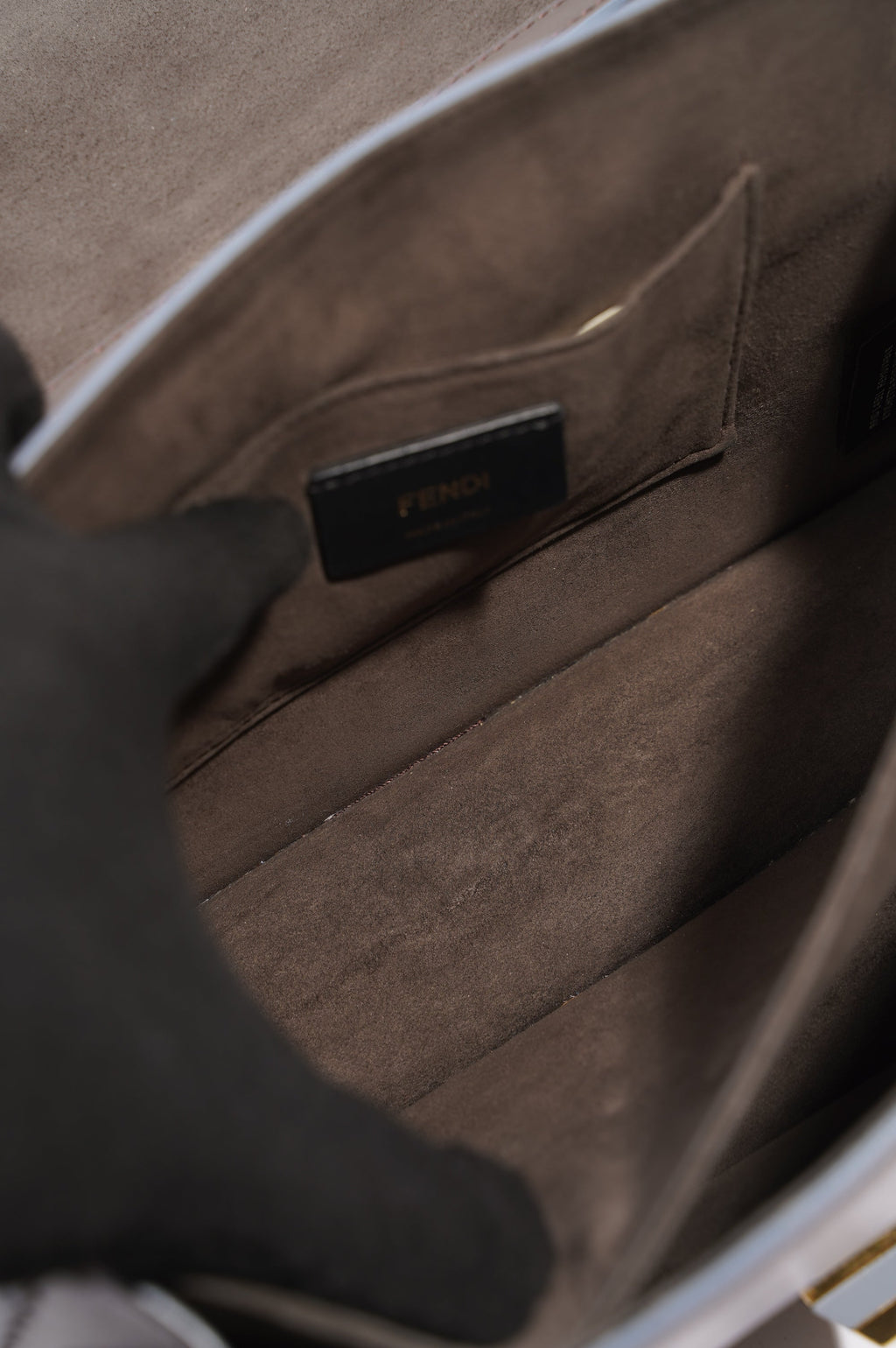 Fendi Fendi Kan Bag Grey Leather Medium