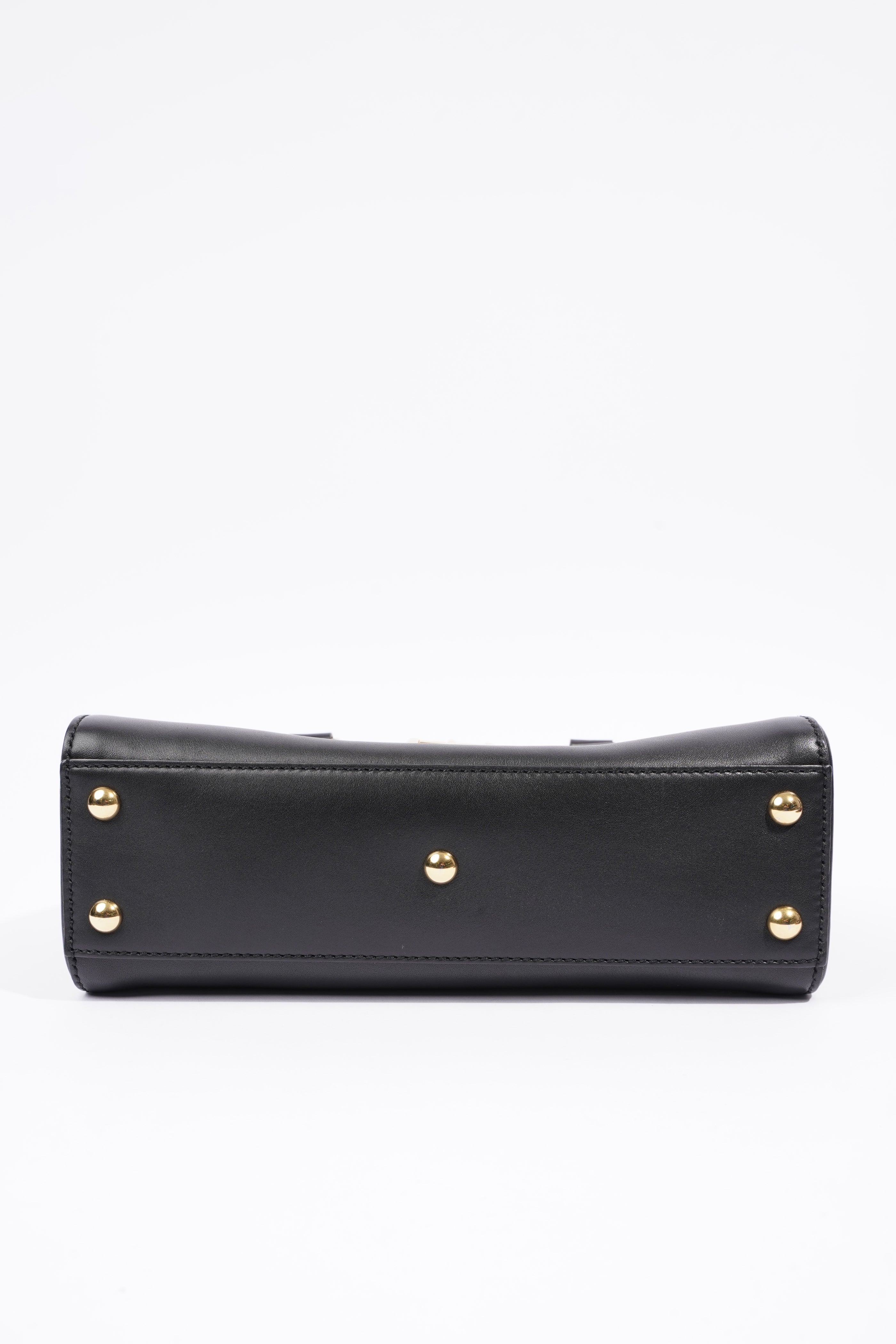 Gucci Sylvie Top Handle Bag Black Leather