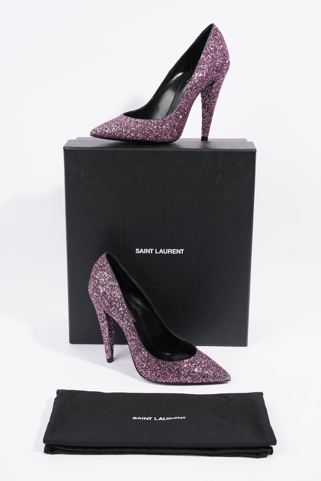 Saint Laurent Anja Pink Glitter EU 36 / UK 3
