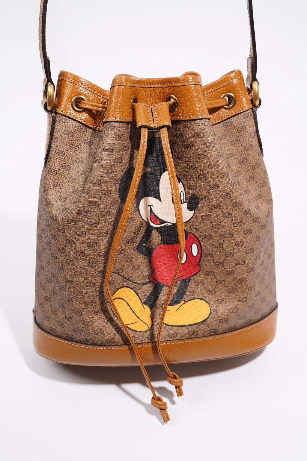 Gucci x Disney Womens Bucket Bag Brown Small