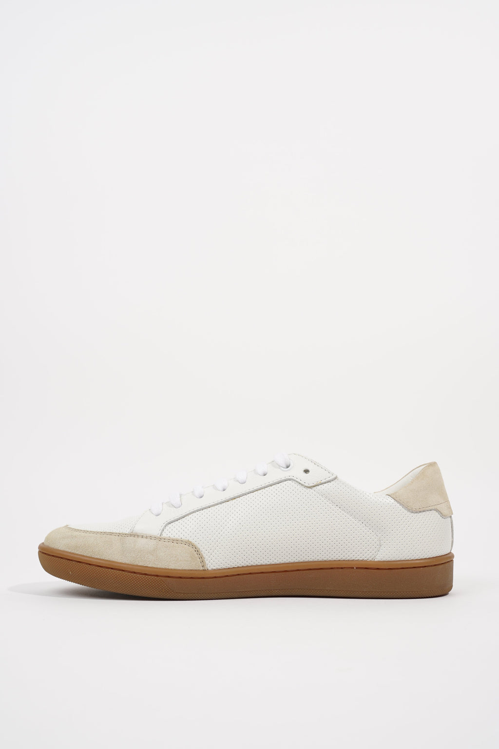 Saint Laurent Mens SL-10 Sneakers White Beige EU 39 / UK 5