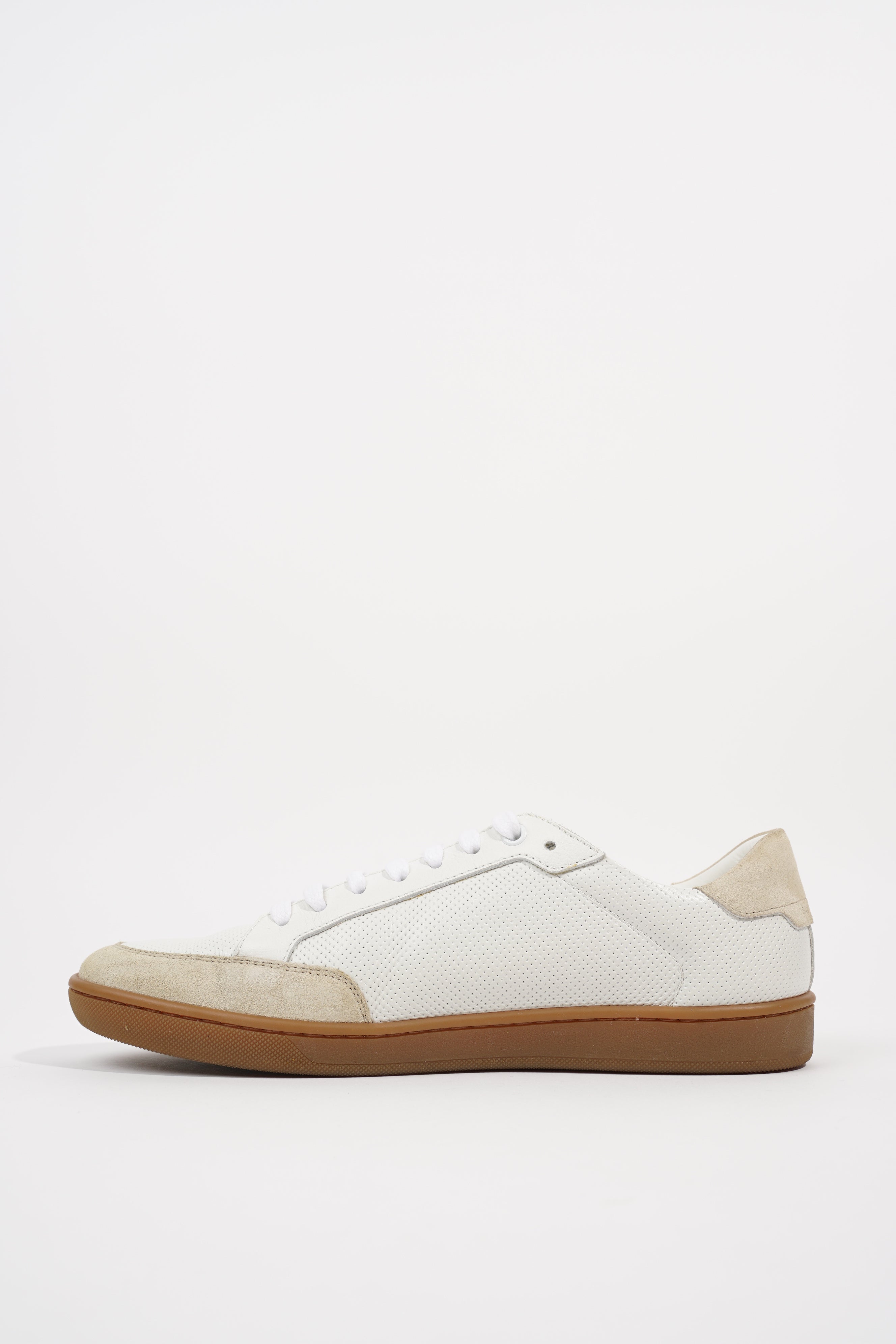 Saint Laurent Mens SL-10 Sneakers White Beige EU 39 / UK 5