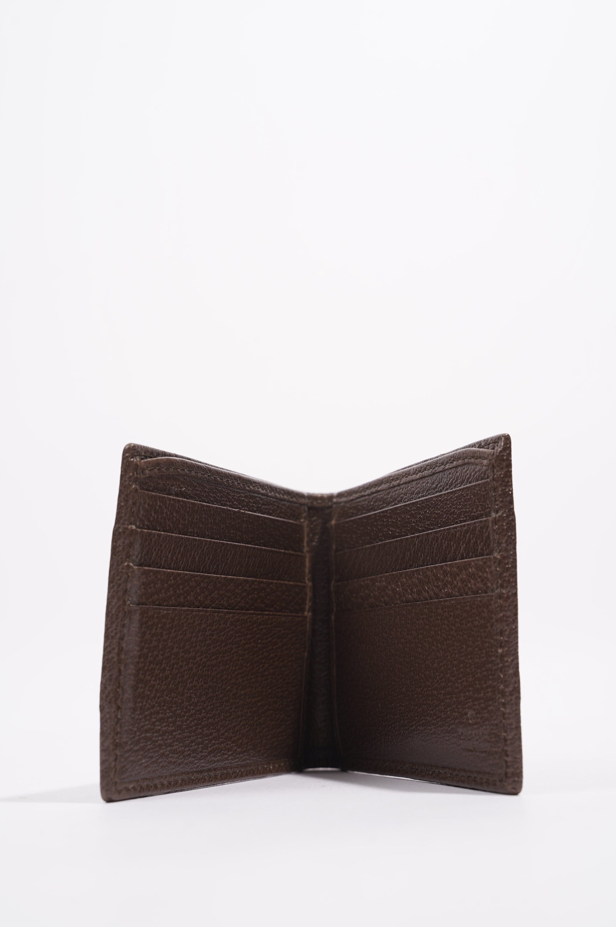 Gucci Mens Bi Fold Web Wallet Brown Canvas