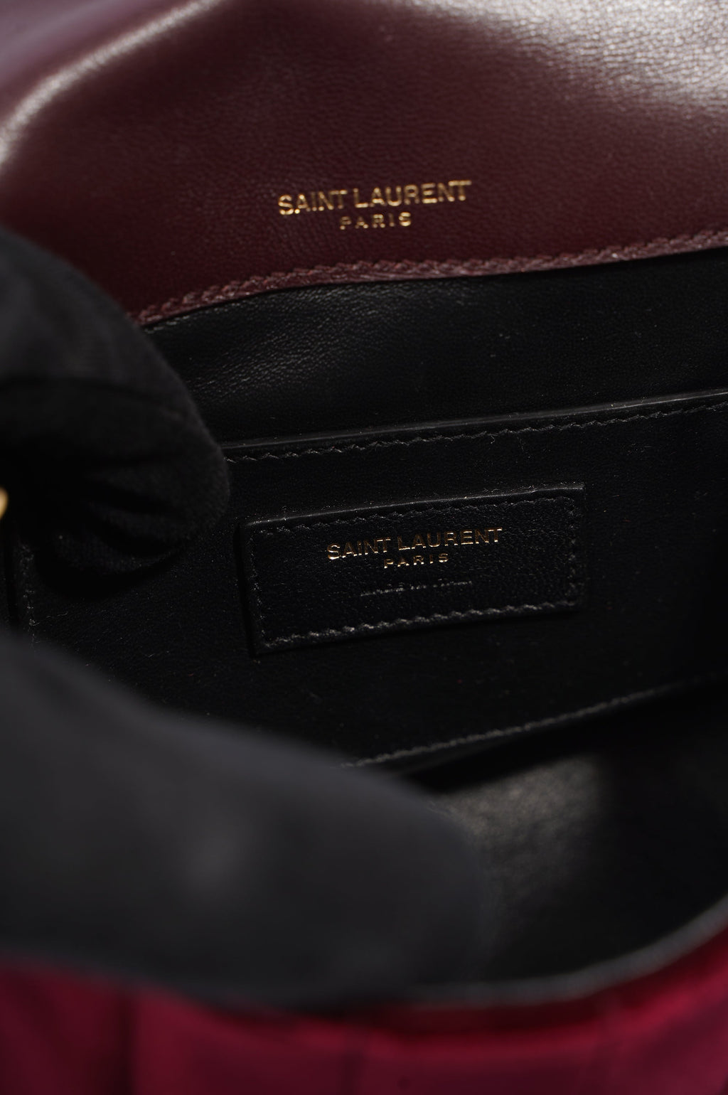 Saint Laurent Womens Vicky Bag Purple Velvet Small