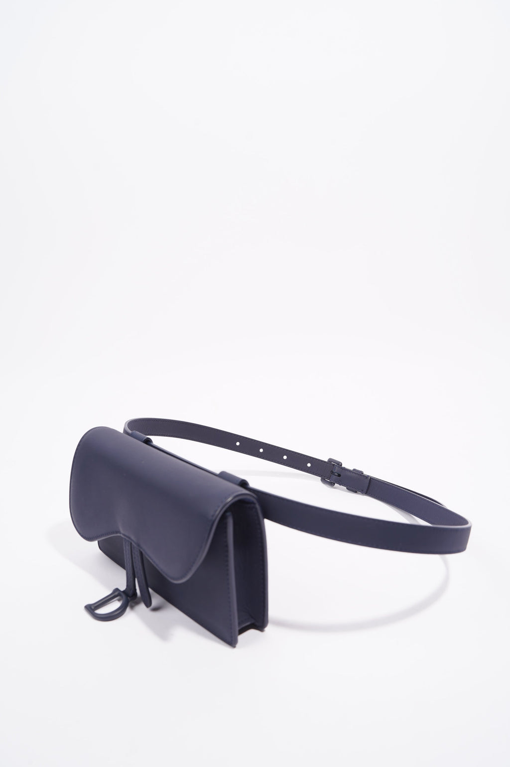 Christian Dior Womens Saddle Belt Pouch Navy