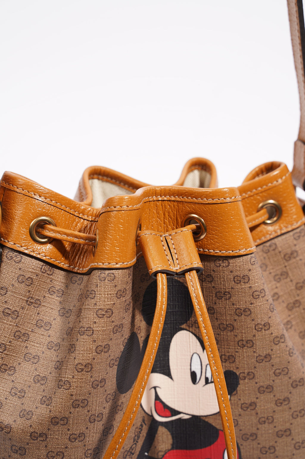 Gucci x Disney Womens Bucket Bag Brown Small