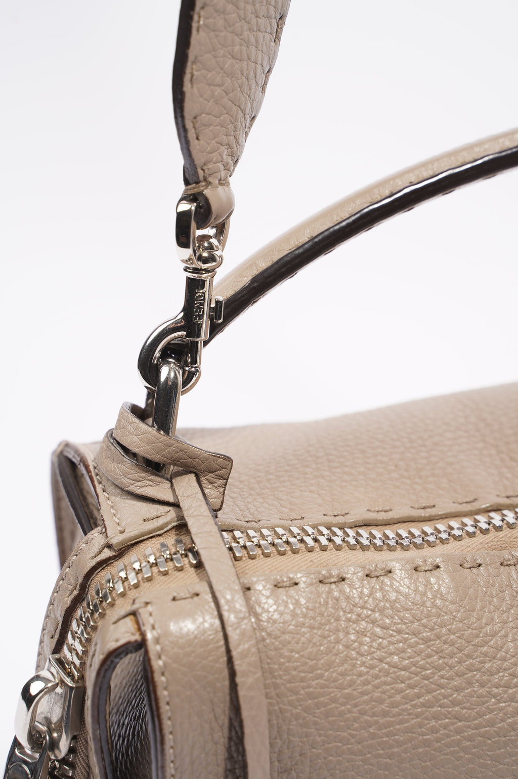 Fendi Womens Celeria Ray Handbag Beige