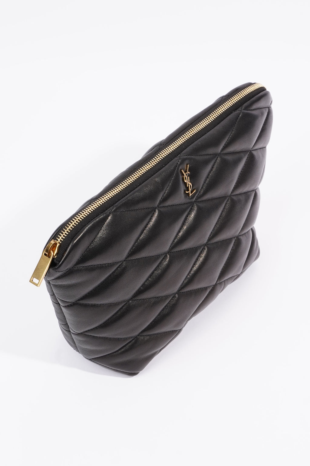 Saint Laurent Womens Sade Pouch Black Leather