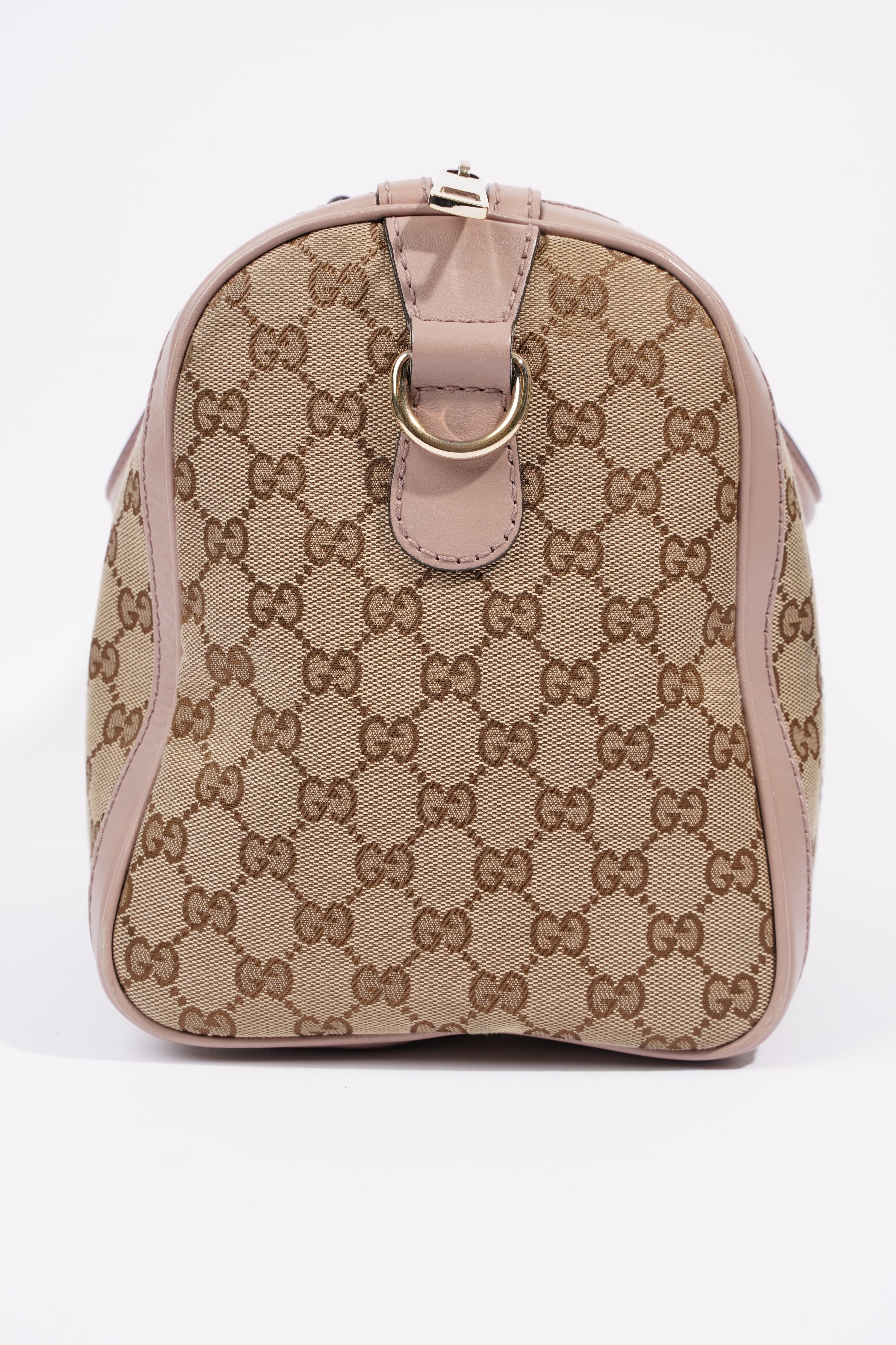 Gucci Womens Boston Bag Supreme / Pink Canvas Medium