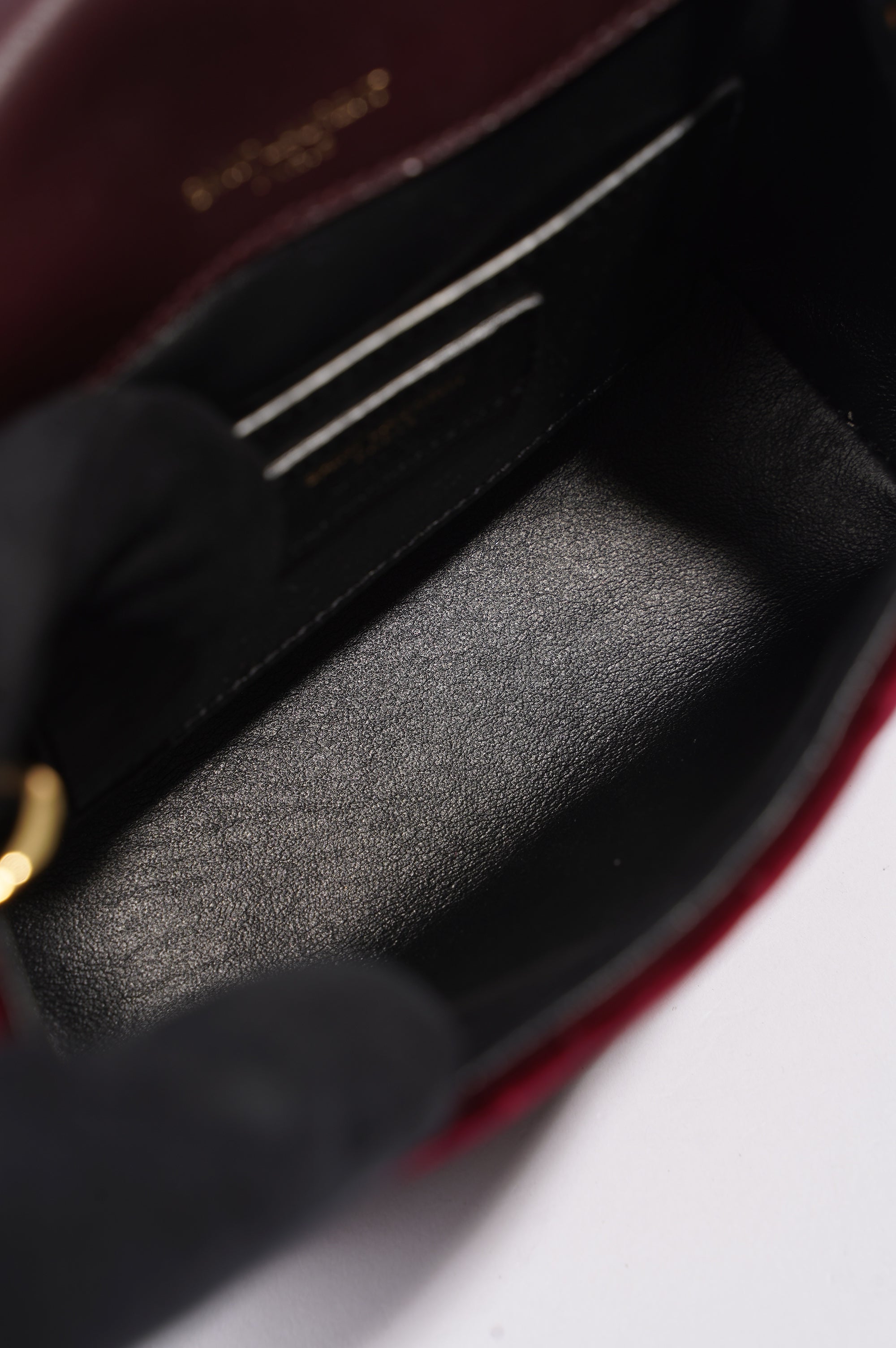 Saint Laurent Womens Vicky Bag Purple Velvet Small