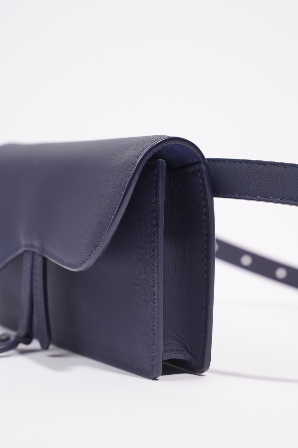 Christian Dior Womens Saddle Belt Pouch Navy