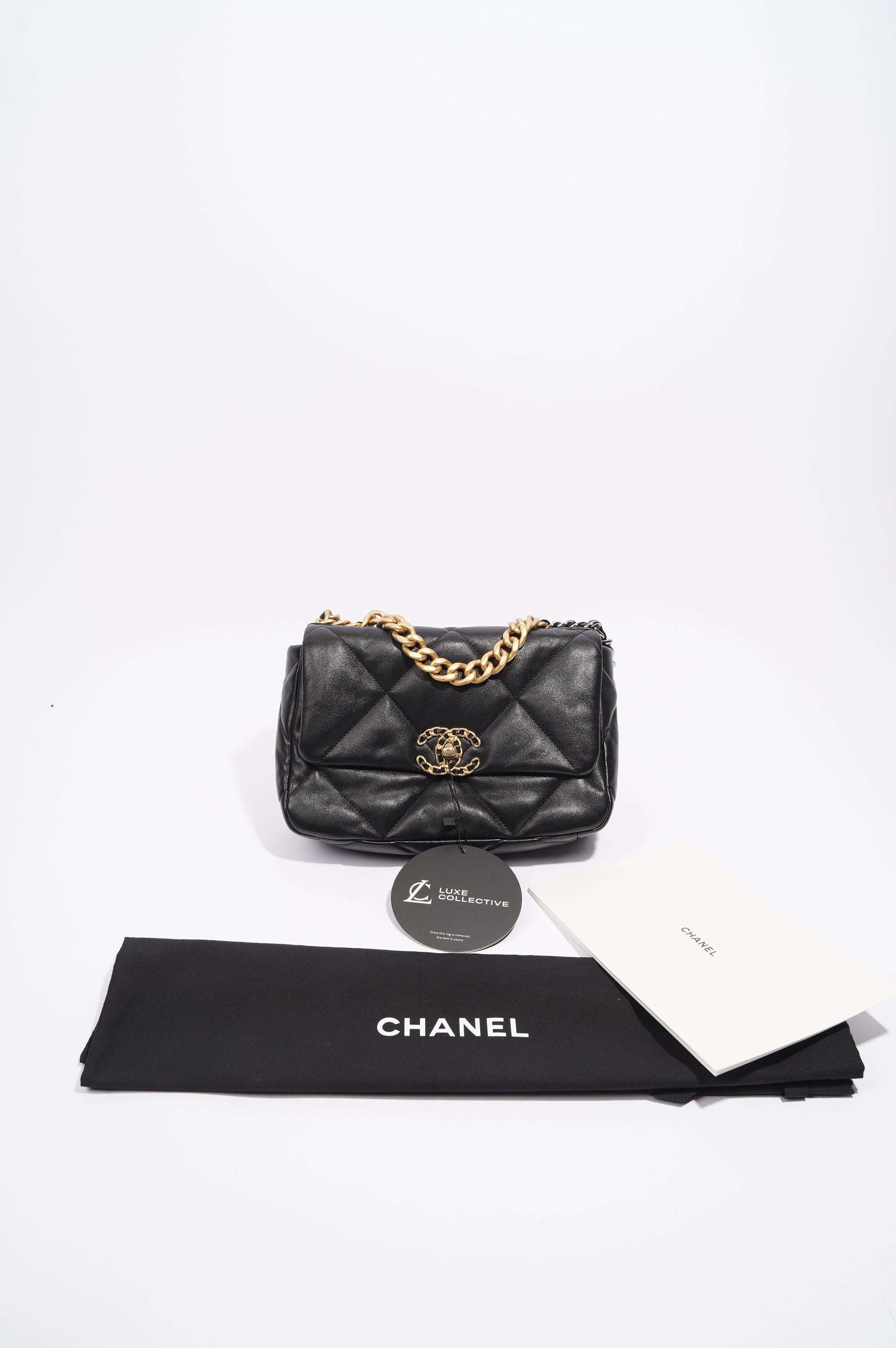 Chanel 19 Bag Black Lambskin Small