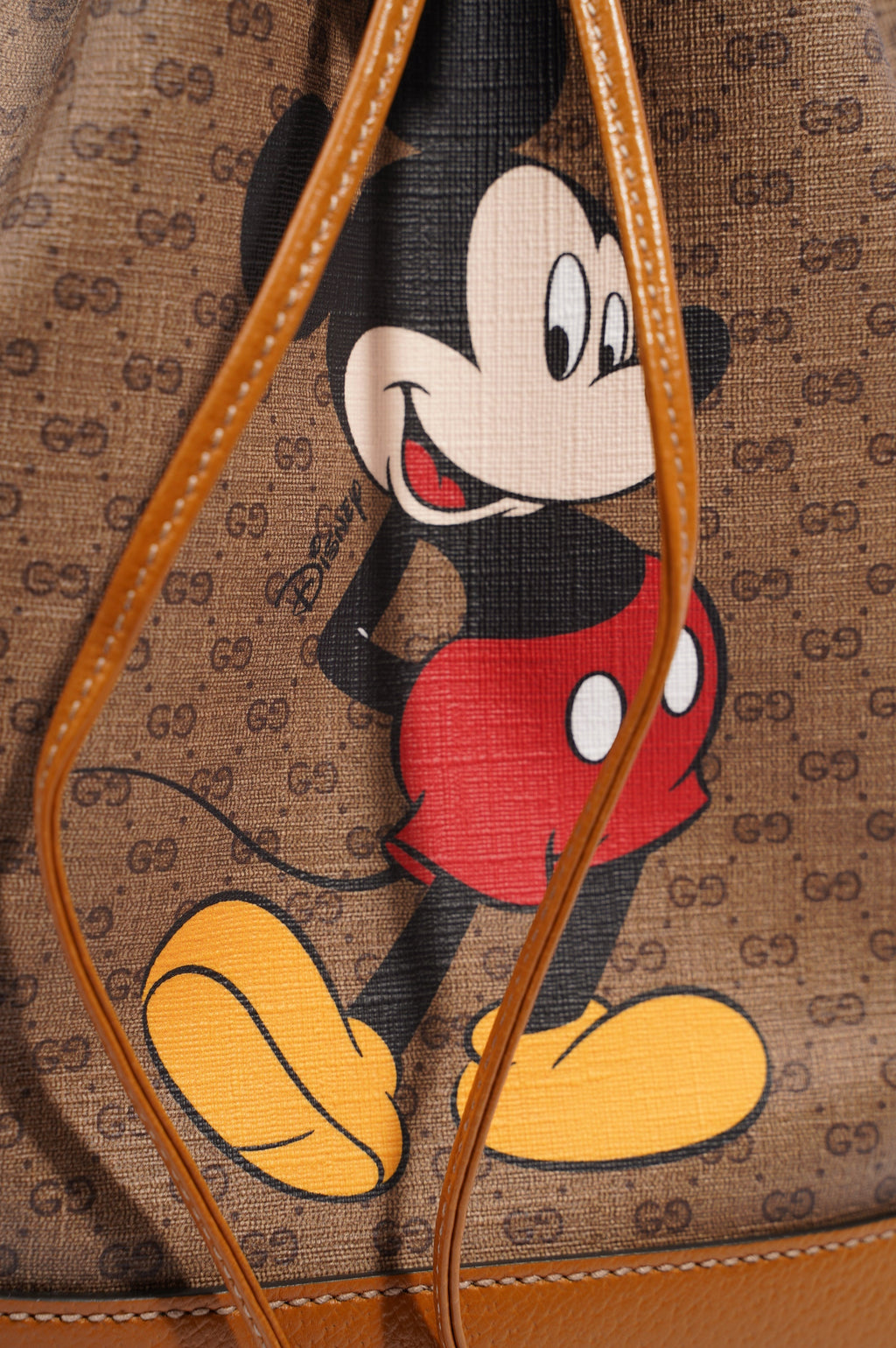 Gucci x Disney Womens Bucket Bag Brown Small