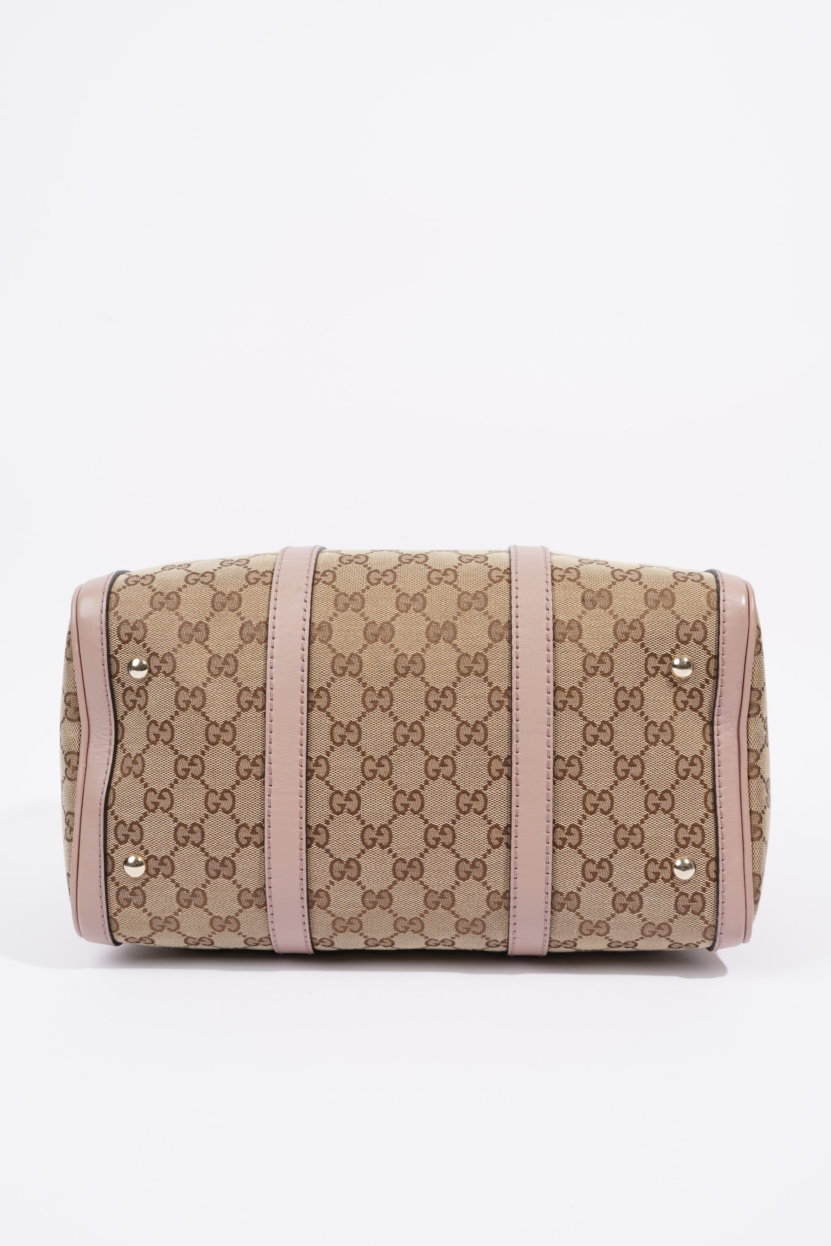 Gucci Womens Boston Bag Supreme / Pink Canvas Medium