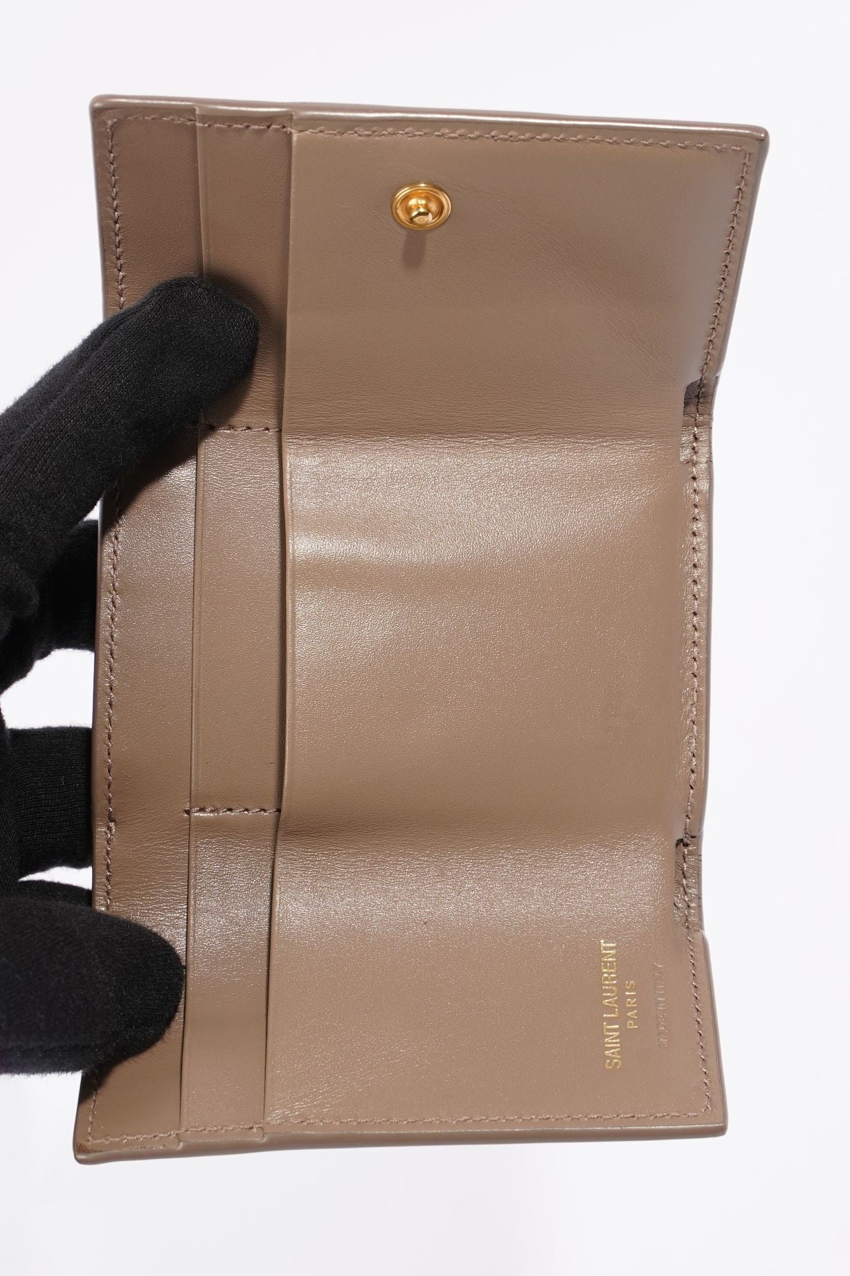 Saint Laurent Crossbody Purse Grey Leather