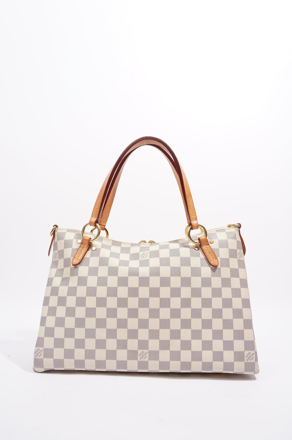 Louis Vuitton Womens Lymington Handbag Damier Azur Canvas