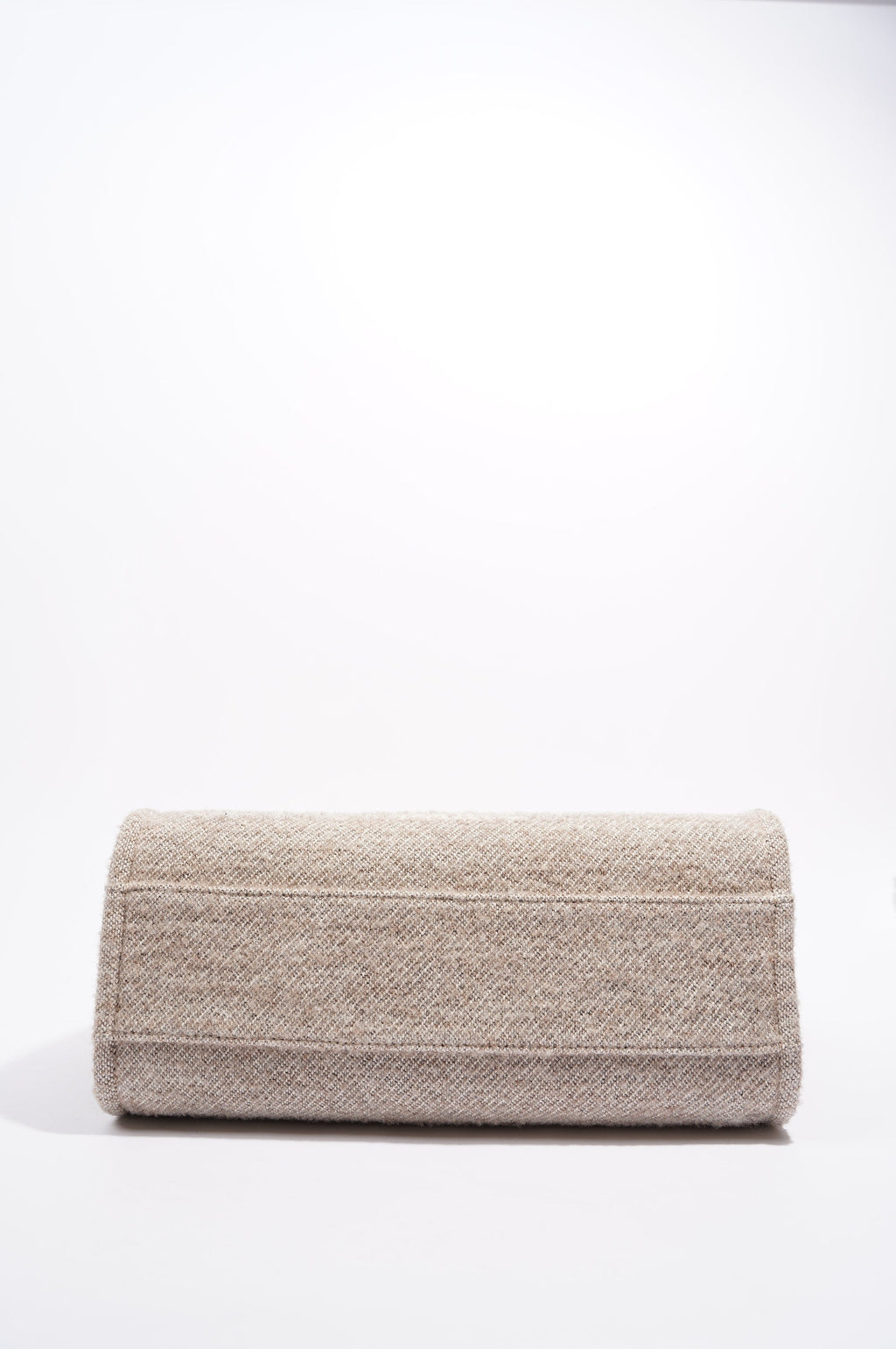 Chanel Womens Deauville Bag Wool / Cream / Beige Small