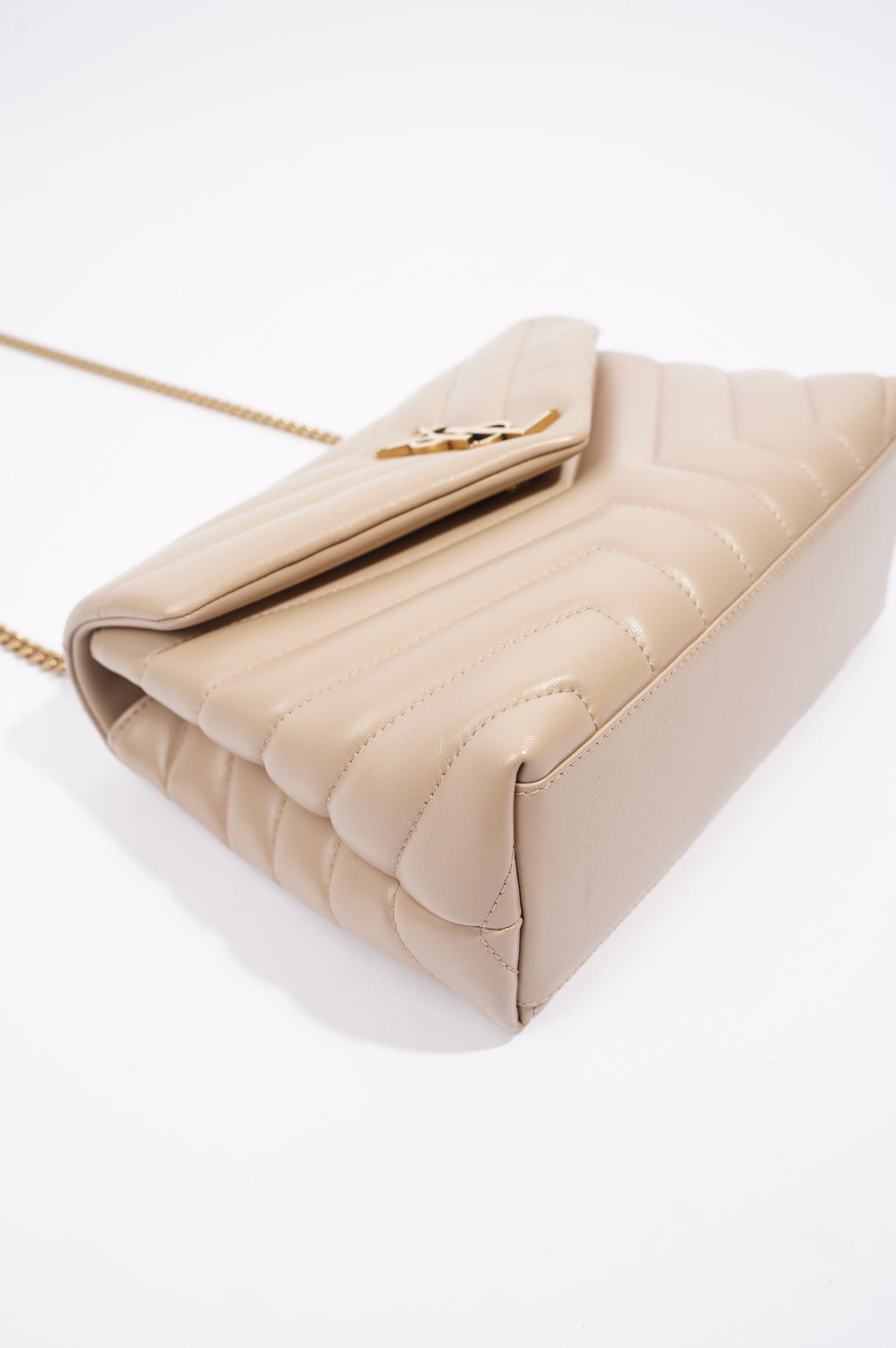 Saint Laurent Womens Lou Lou Nude Small