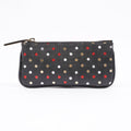 Fendi Womens Polka Dot Purse Black Leather