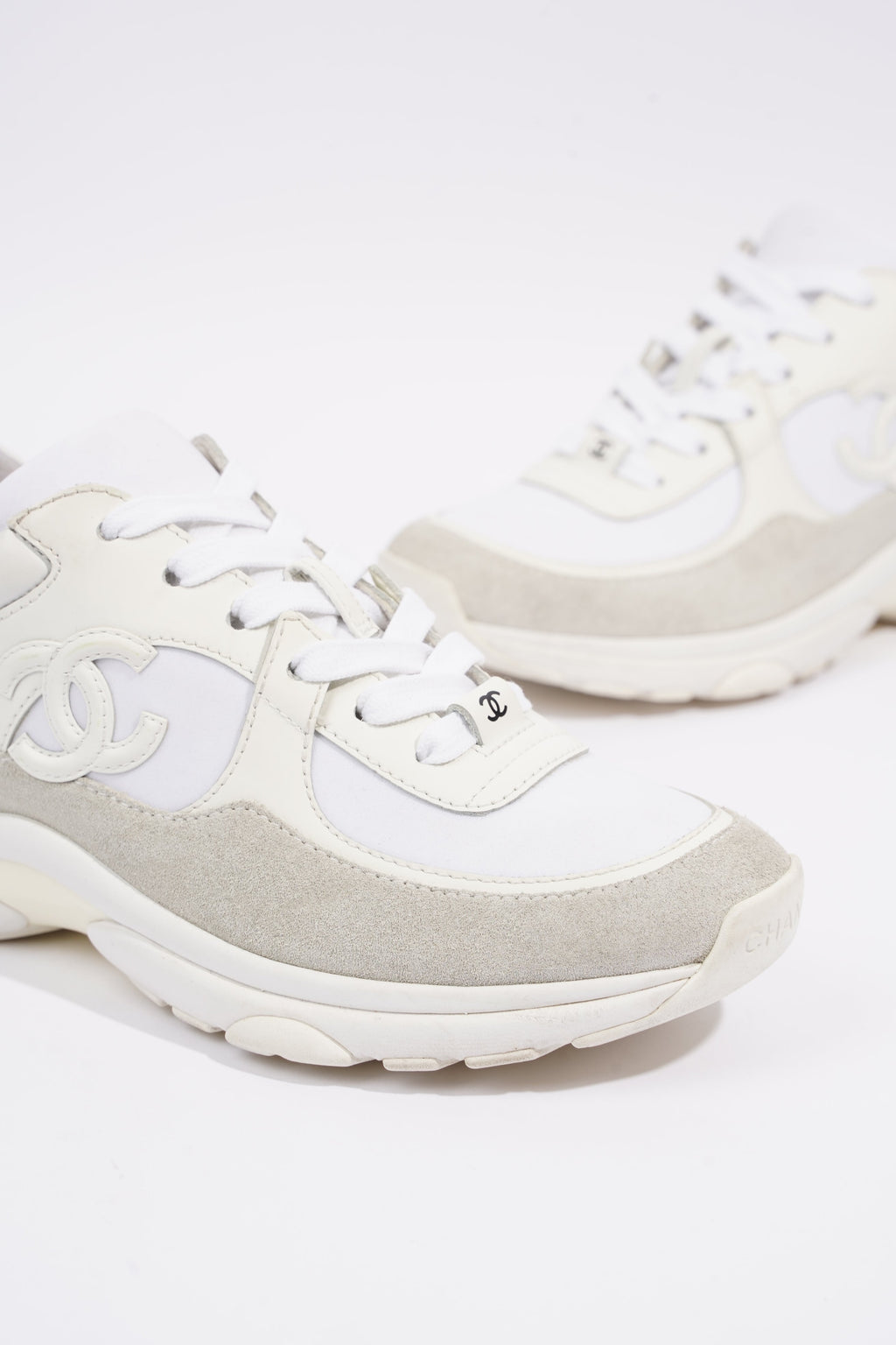 Chanel Womens Logo Runners White EU 35.5 / UK 2.5