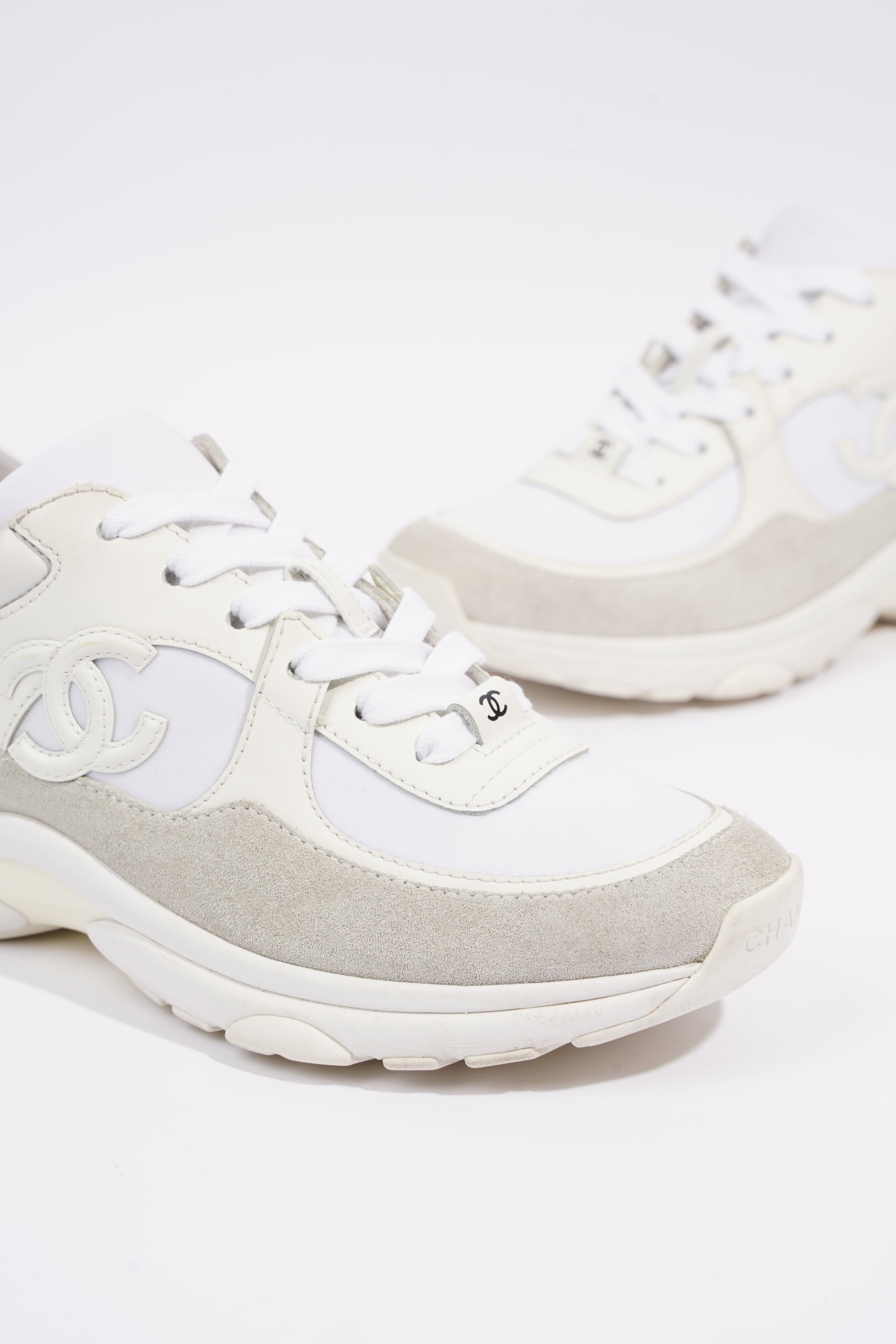 Chanel Womens Logo Runners White EU 35.5 / UK 2.5