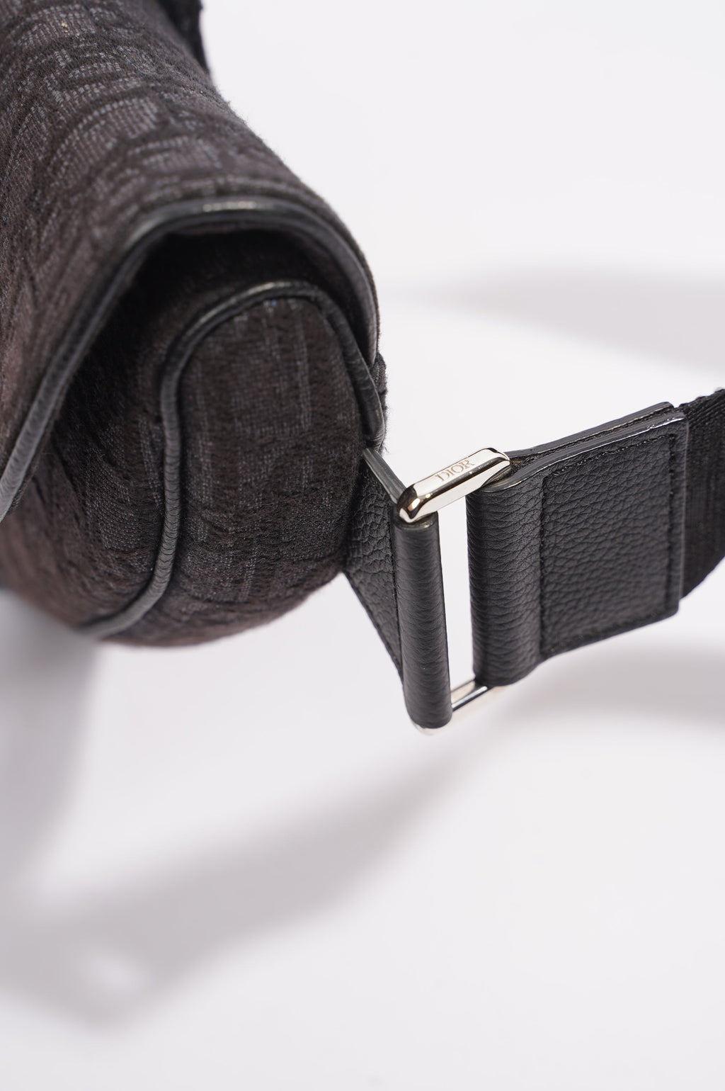 Christian Dior Saddle Bag Dark Grey Oblique Canvas