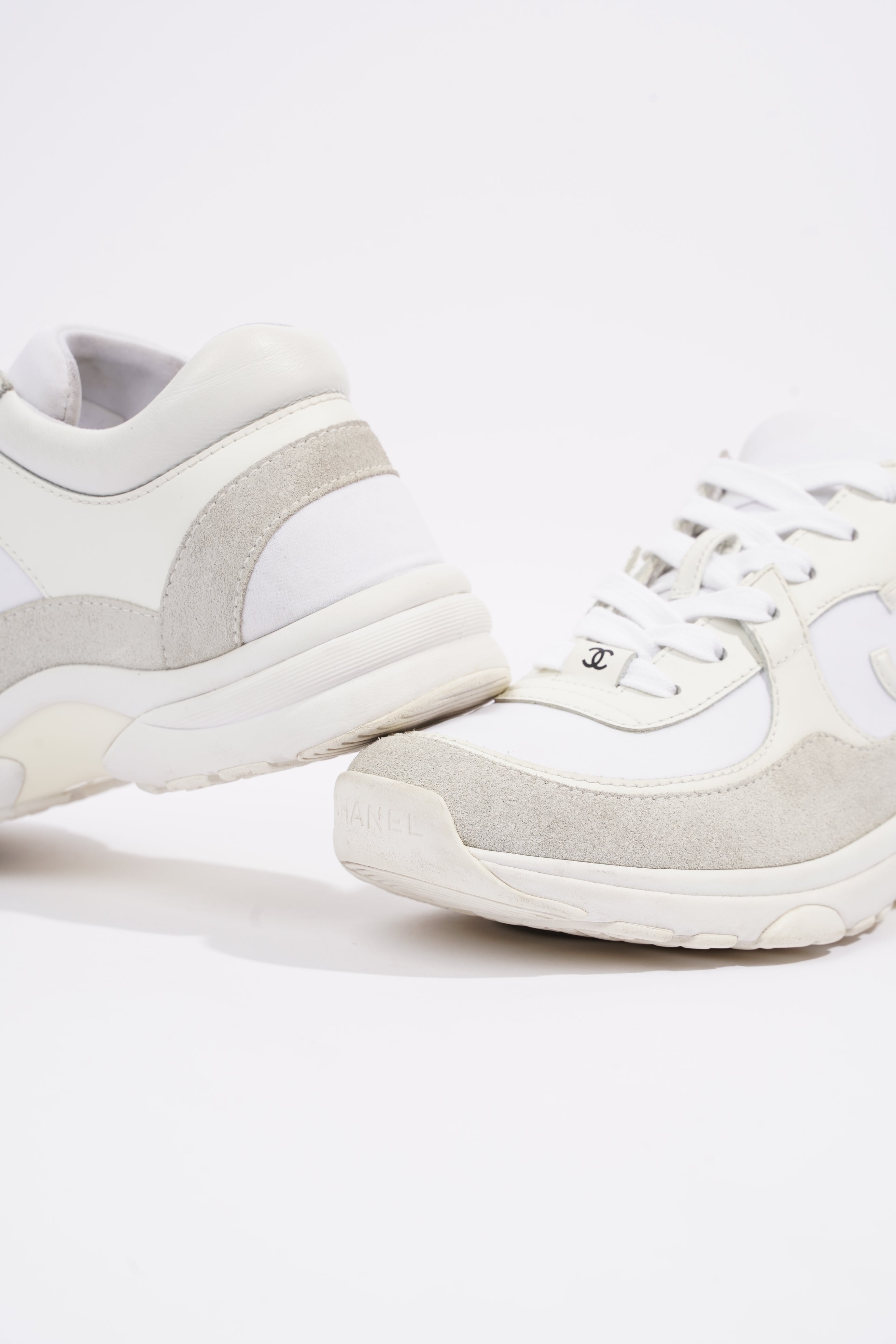 Chanel Womens Logo Runners White EU 35.5 / UK 2.5