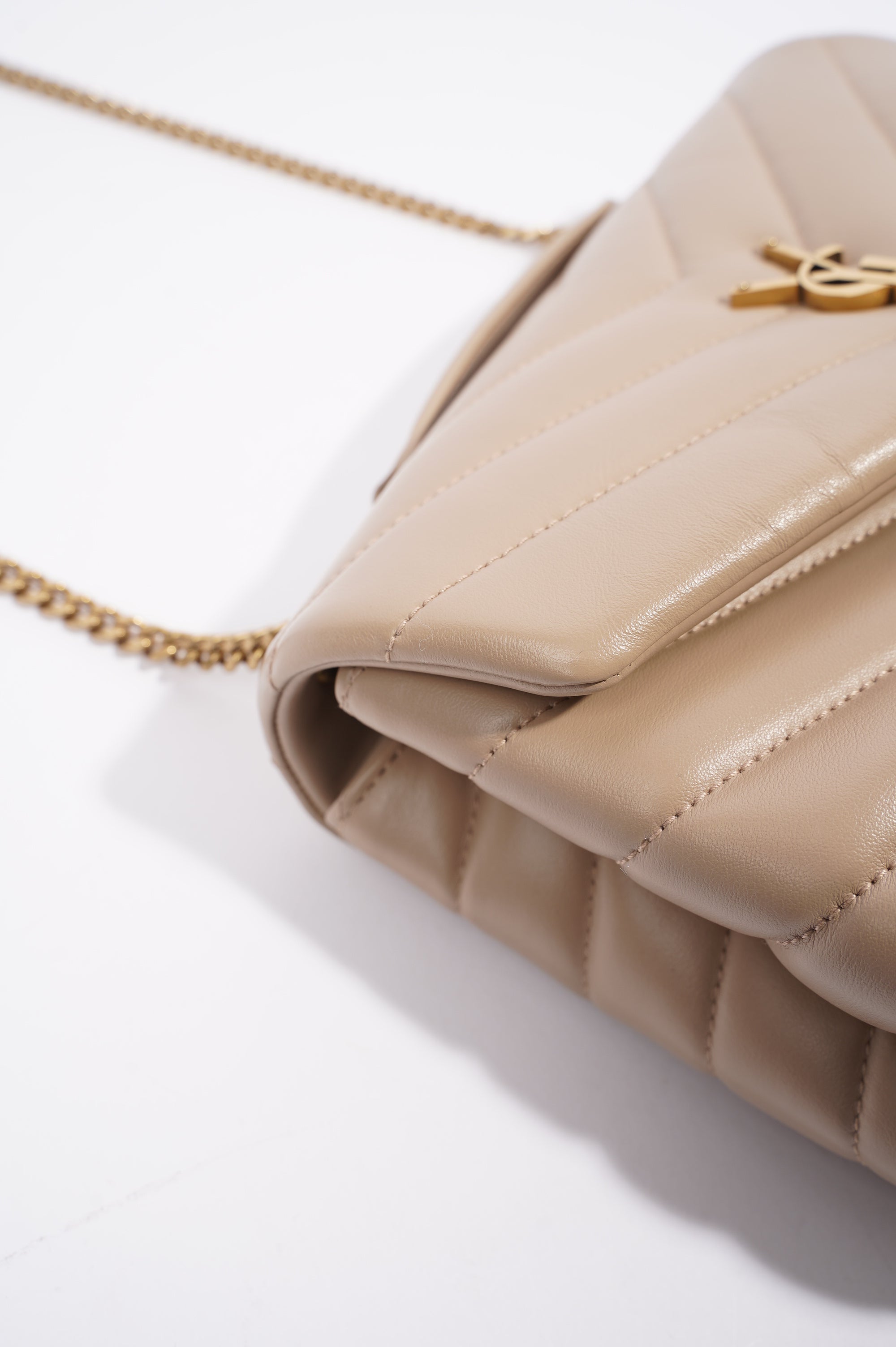 Saint Laurent Womens Lou Lou Nude Small