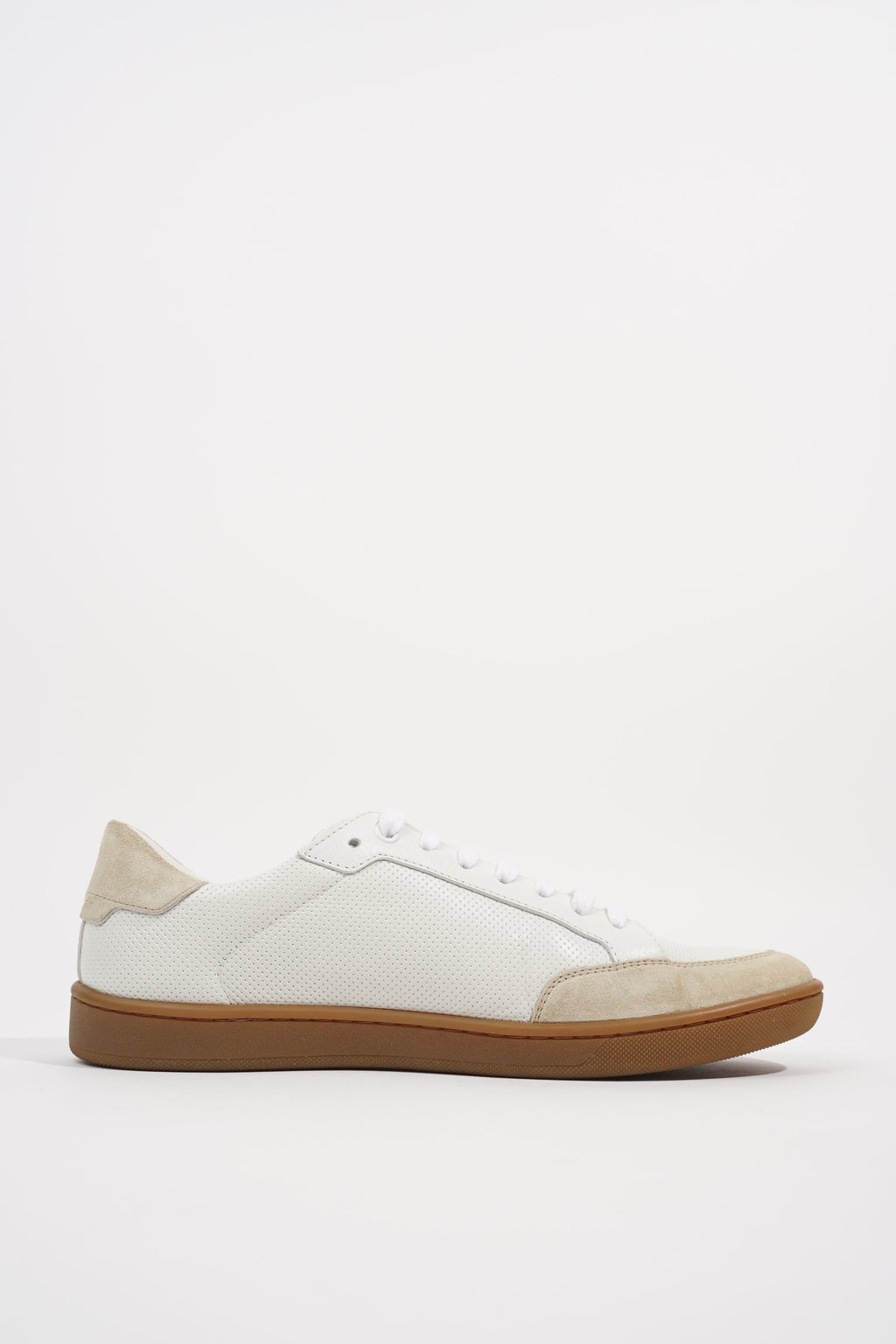 Saint Laurent Mens SL-10 Sneakers White Beige EU 39 / UK 5