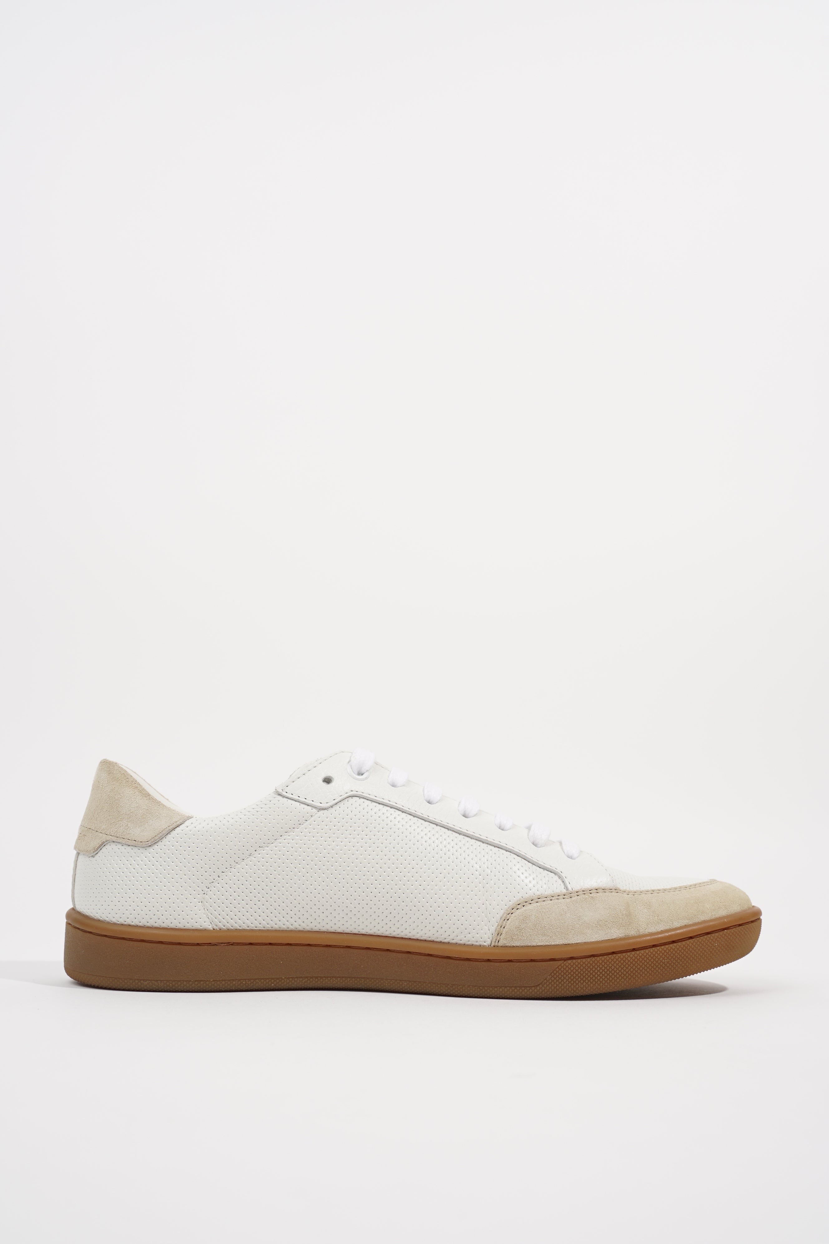 Saint Laurent Mens SL-10 Sneakers White Beige EU 39 / UK 5