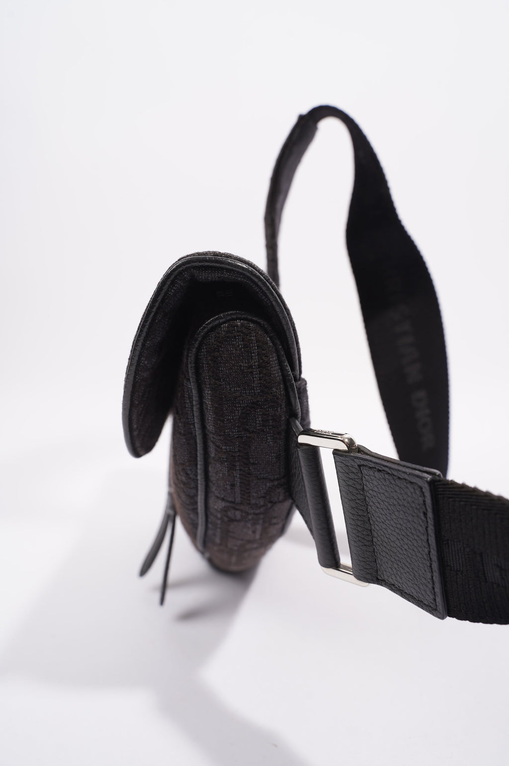 Christian Dior Saddle Bag Dark Grey Oblique Canvas