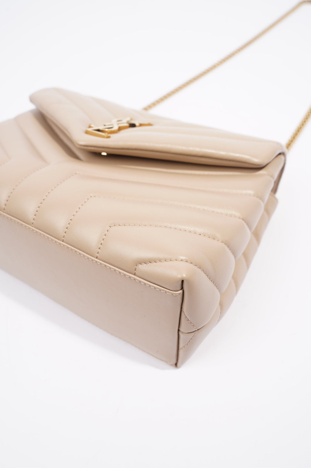 Saint Laurent Womens Lou Lou Nude Small