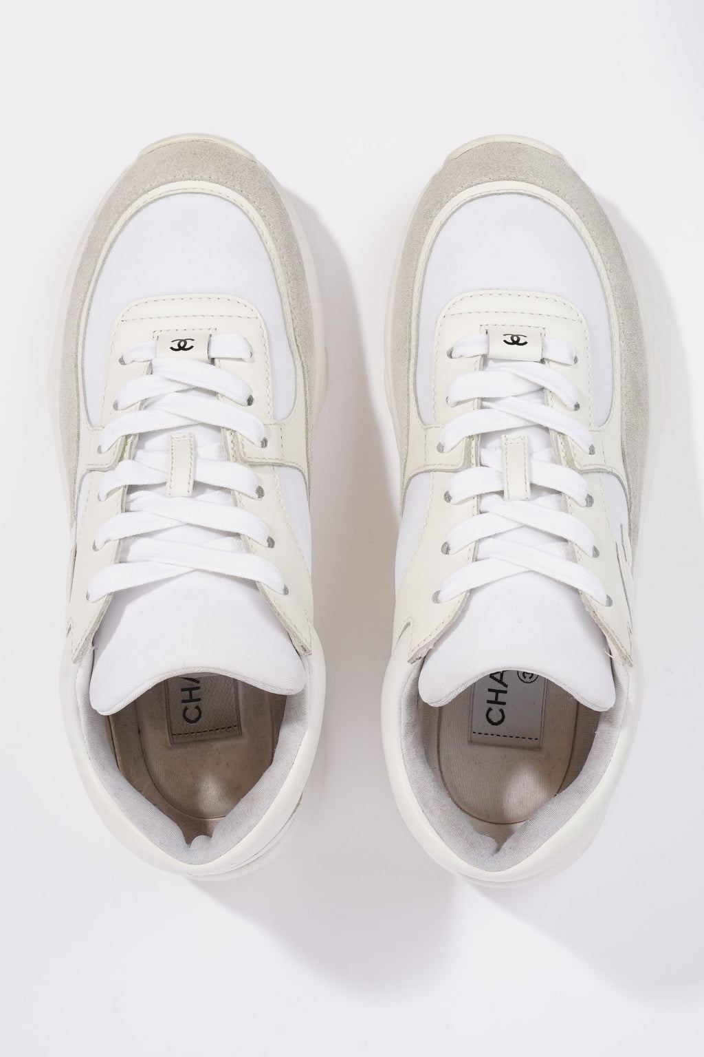Chanel Womens Logo Runners White EU 35.5 / UK 2.5