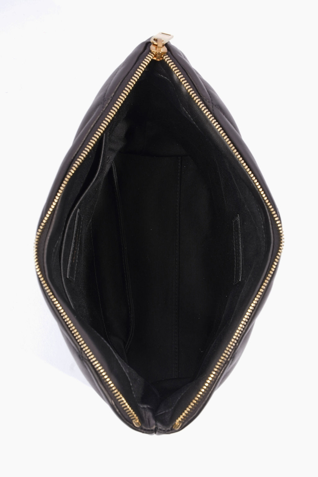 Saint Laurent Womens Sade Pouch Black Leather