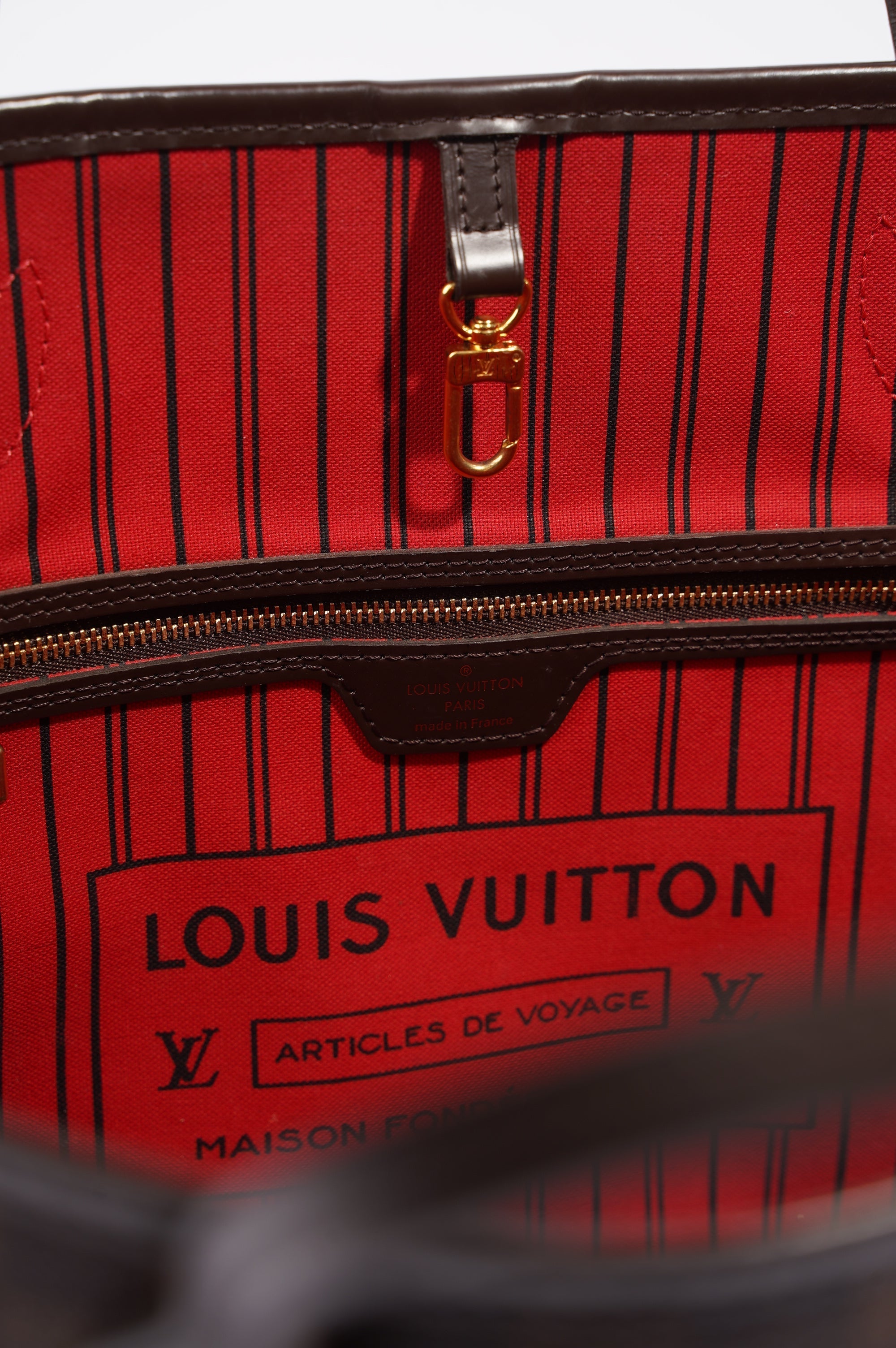 Louis Vuitton Womens Neverfull Damier Ebene MM