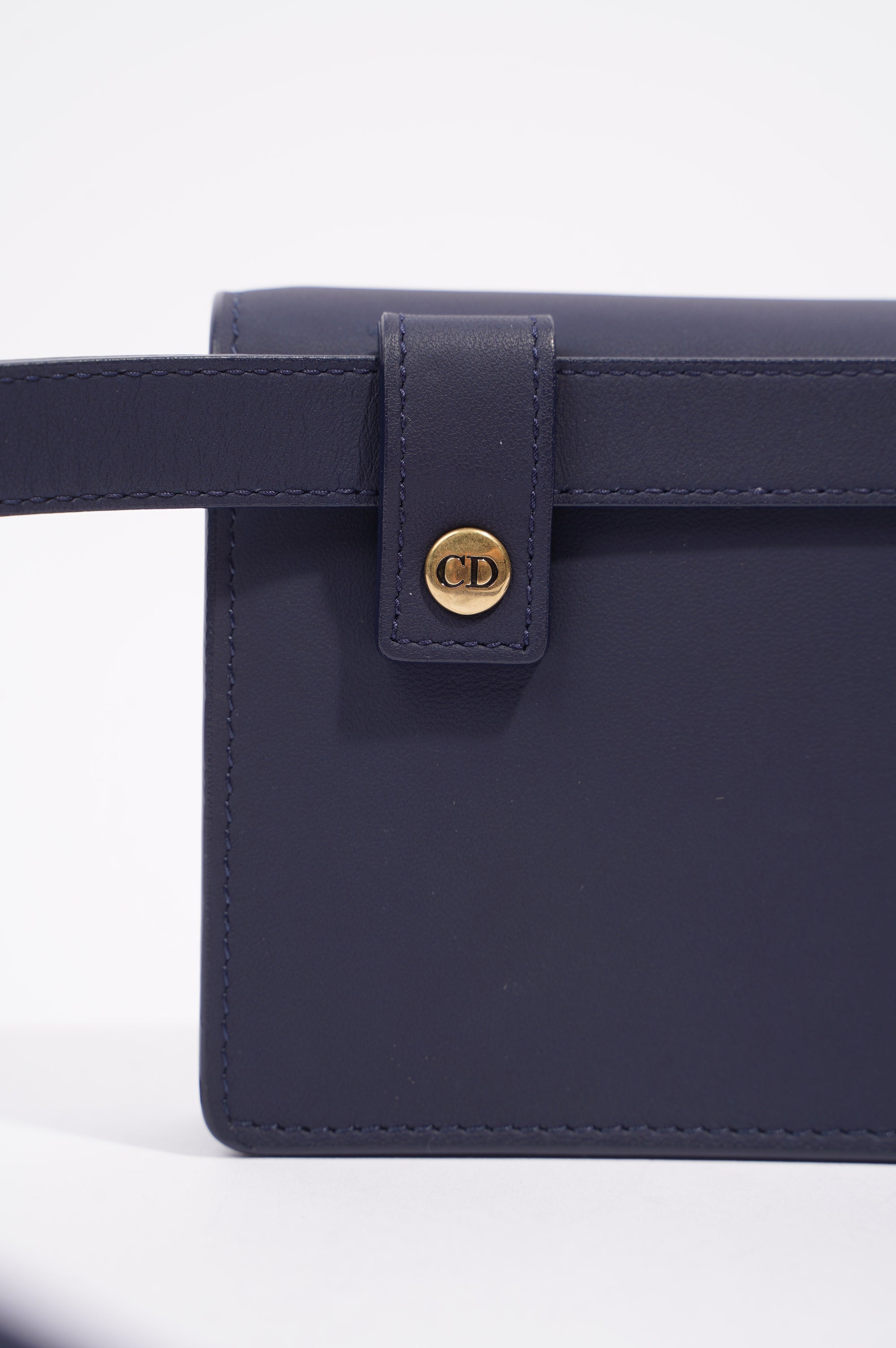 Christian Dior Womens Saddle Belt Pouch Navy