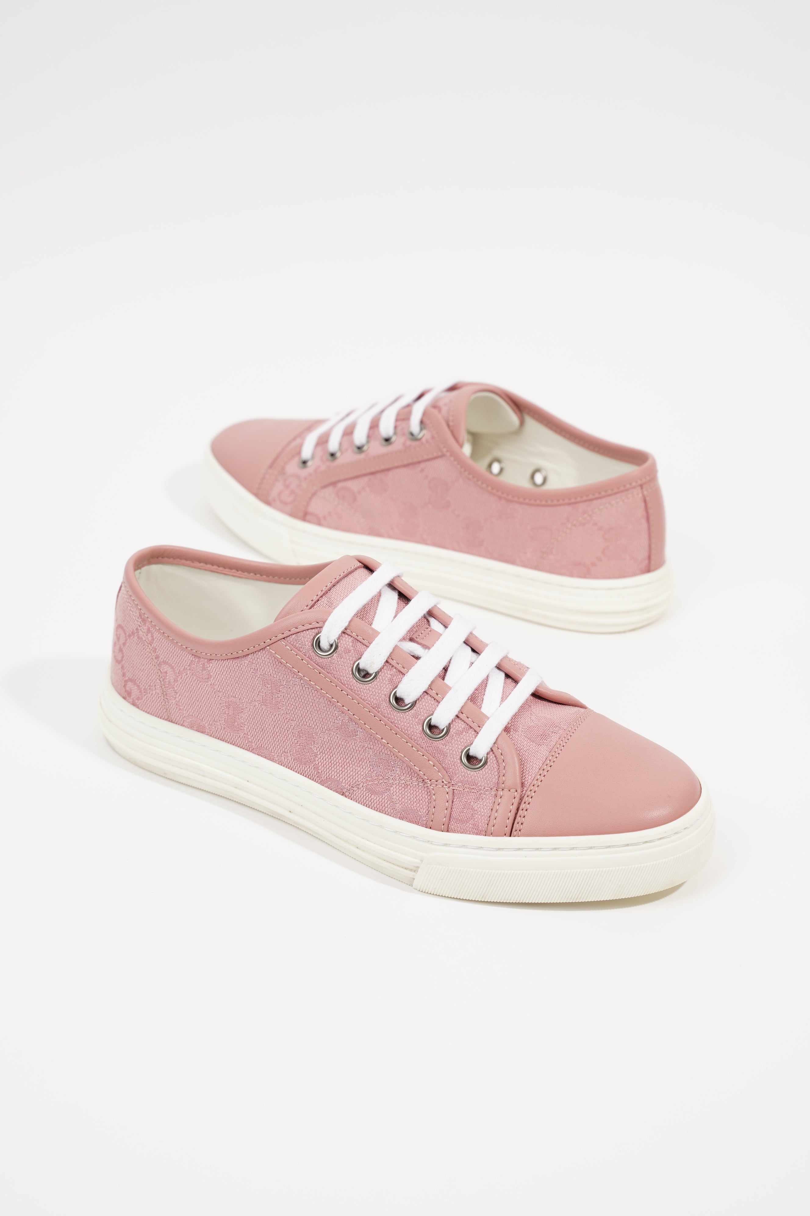 Gucci Womens GG Low Top Sneaker Pink EU 34.5 / UK 1.5