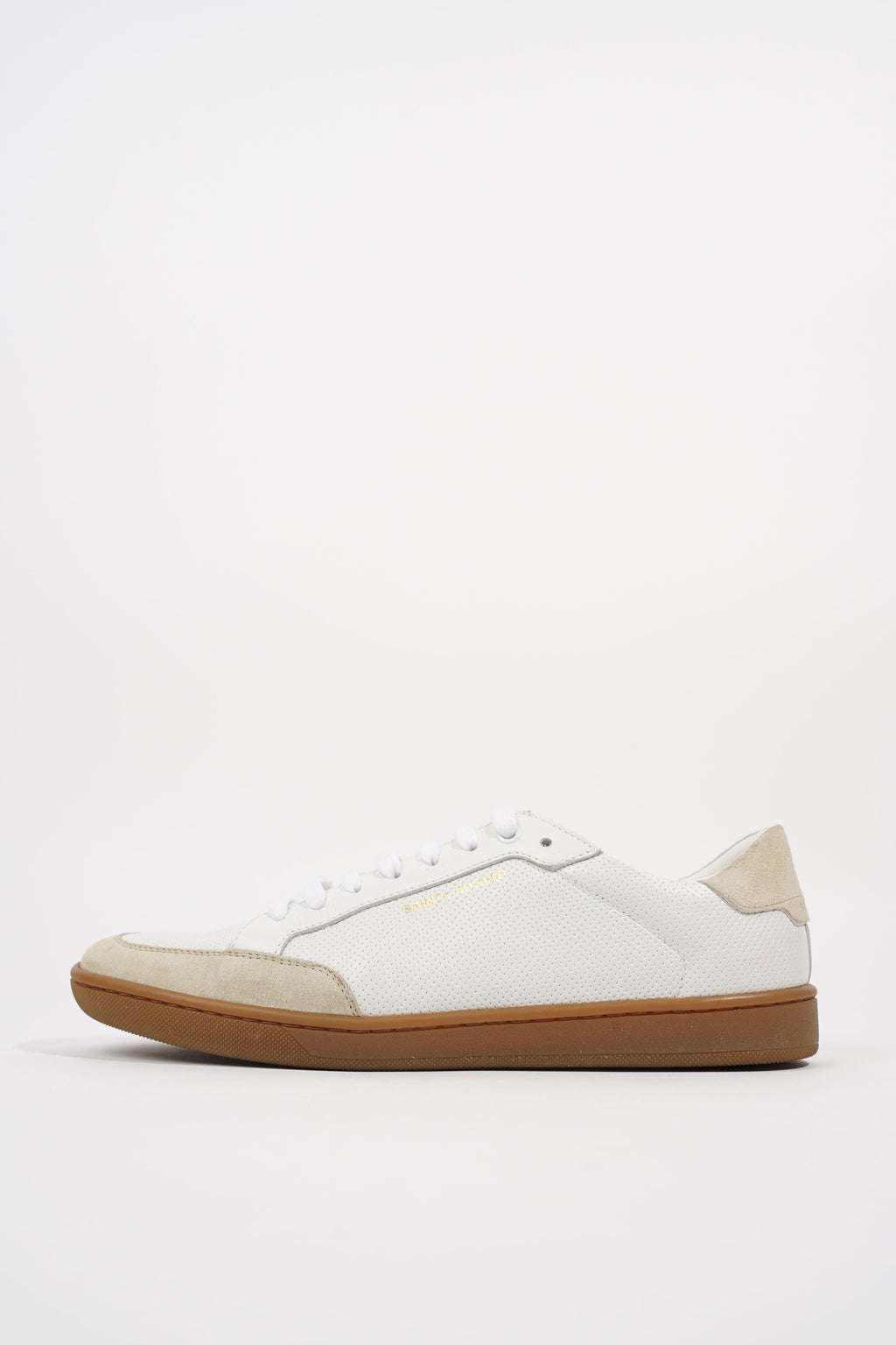 Saint Laurent Mens SL-10 Sneakers White Beige EU 39 / UK 5