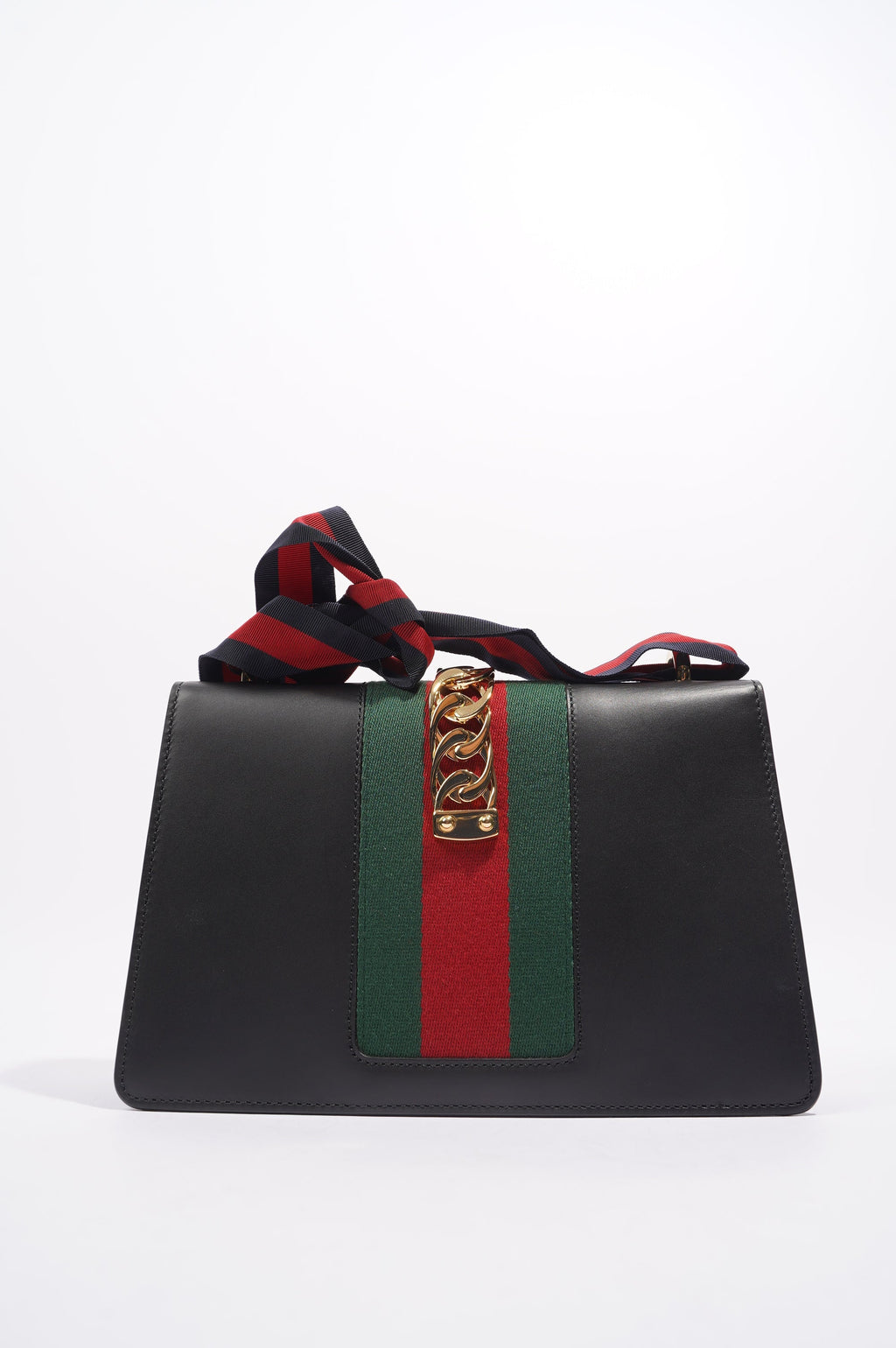 Gucci Womens Sylvie Black / Green / Red Medium